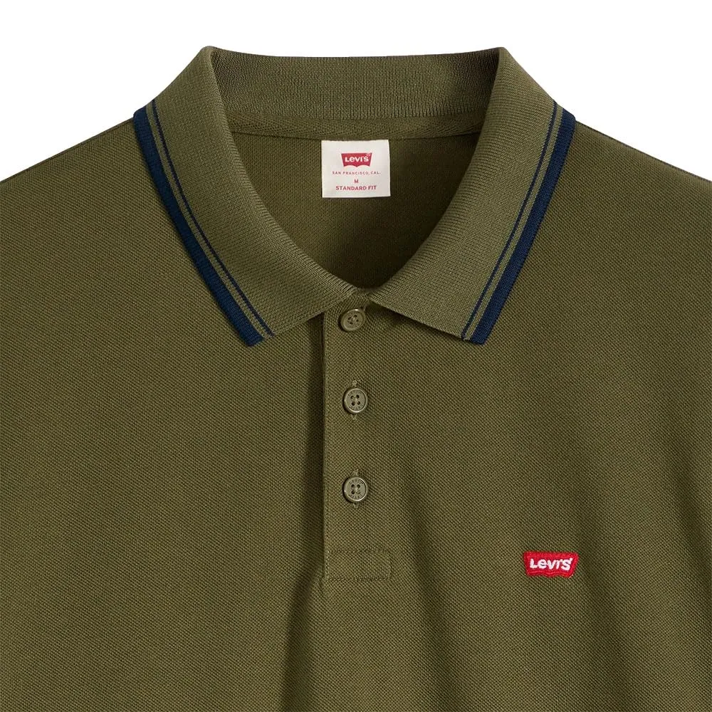 Levi's Polo Wood Tipping Stripe Olive Night - immagine 6