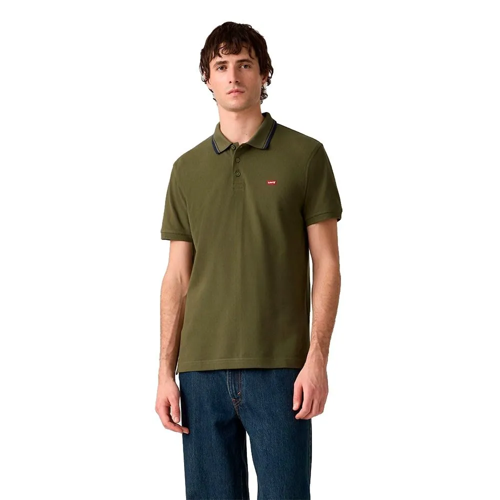 Levi's HM Polo Wood Tipping Stripe Olive Night - immagine 1