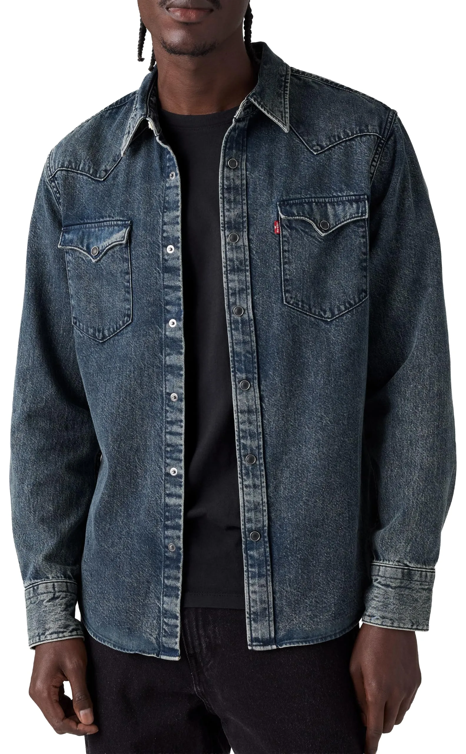 Levi's Barstow Western Standard Shirt - Midnight Blue, Large - immagine 1