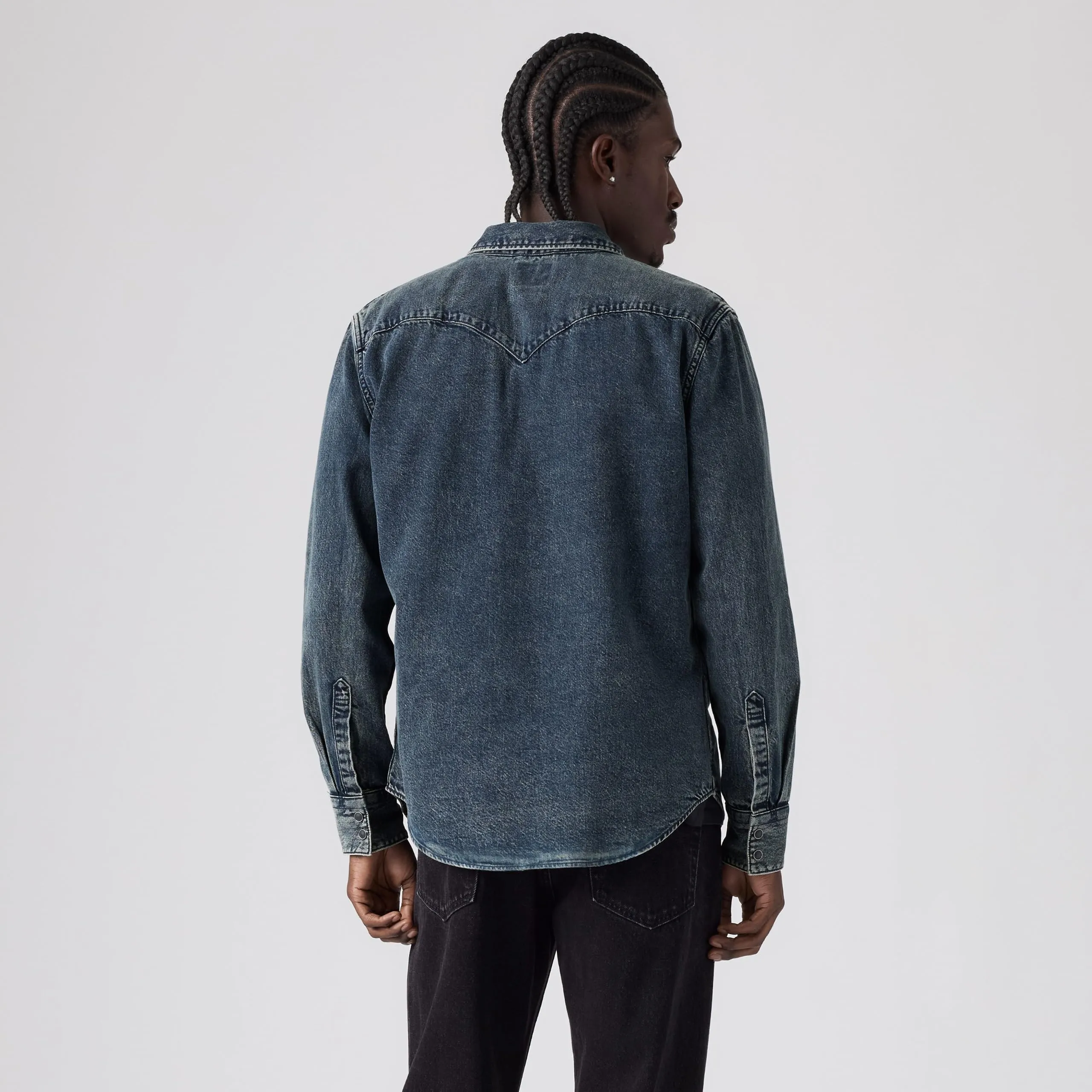 Levi's Barstow Western Standard Shirt - Midnight Blue, Large - immagine 4