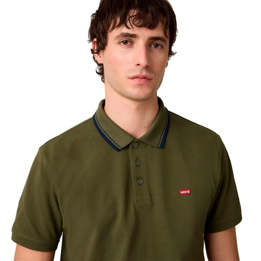 Levi's HM Polo Wood Tipping Stripe Olive Night - immagine 3