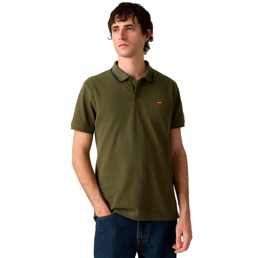 Levi's HM Polo Wood Tipping Stripe Olive Night - immagine 5