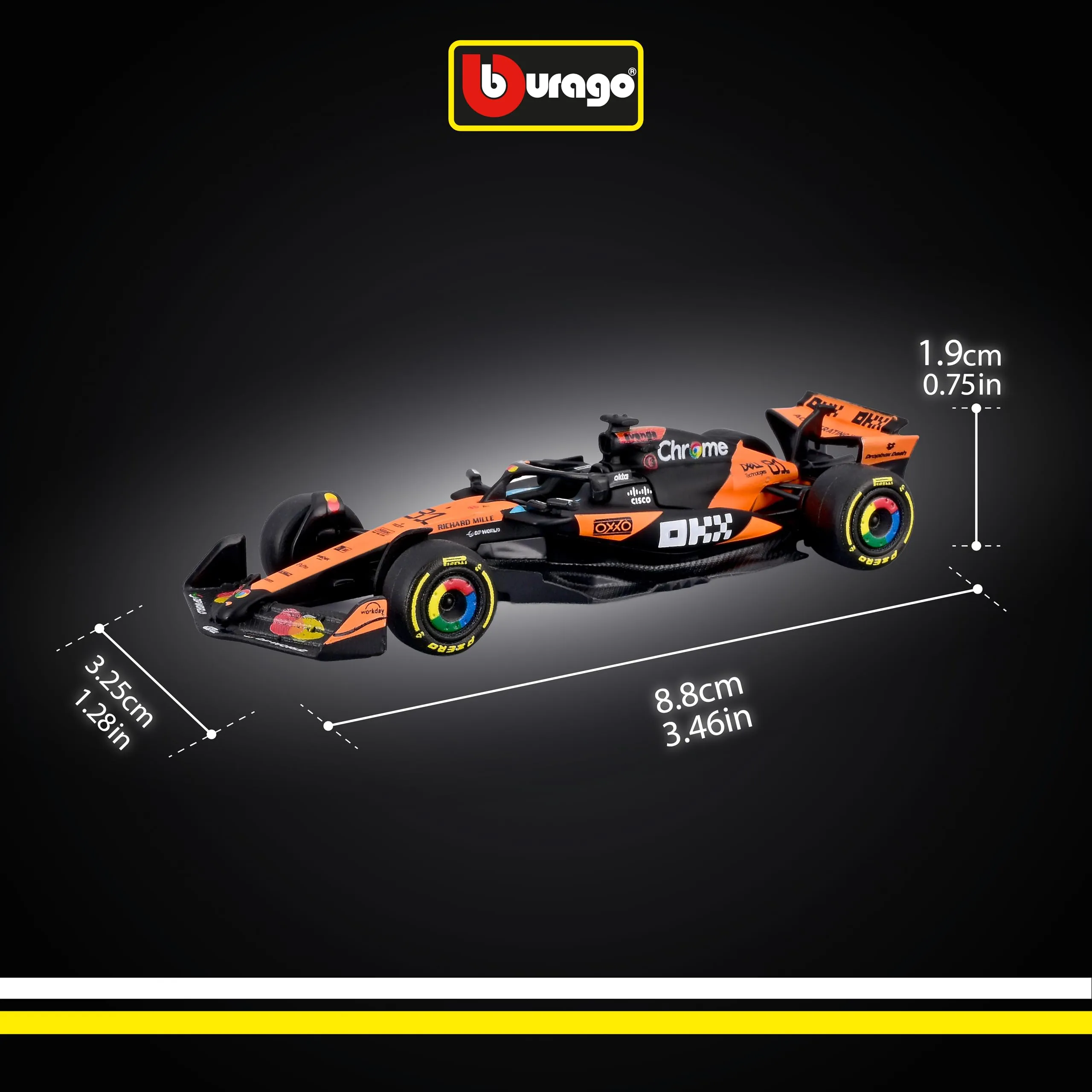 Bburago McLaren F1 MCL39 2025 #81 Oscar Piastri Diecast 1:64 - immagine 3