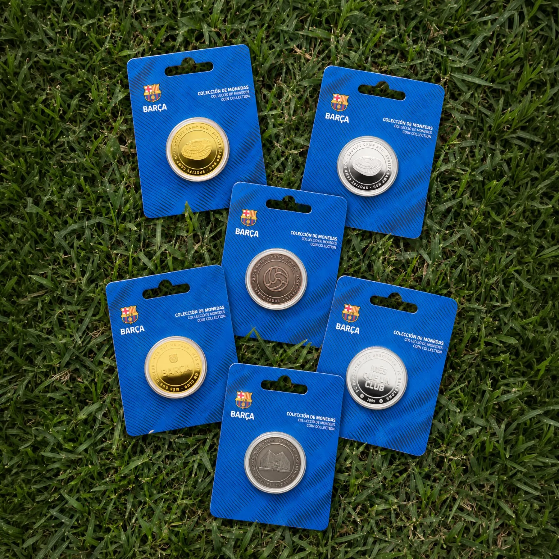 MOCIWORLD FC Barcelona Official Collectible, Special Edition Fan Bronze Coin, Embossed Crest and Força Barça Inscription - immagine 5