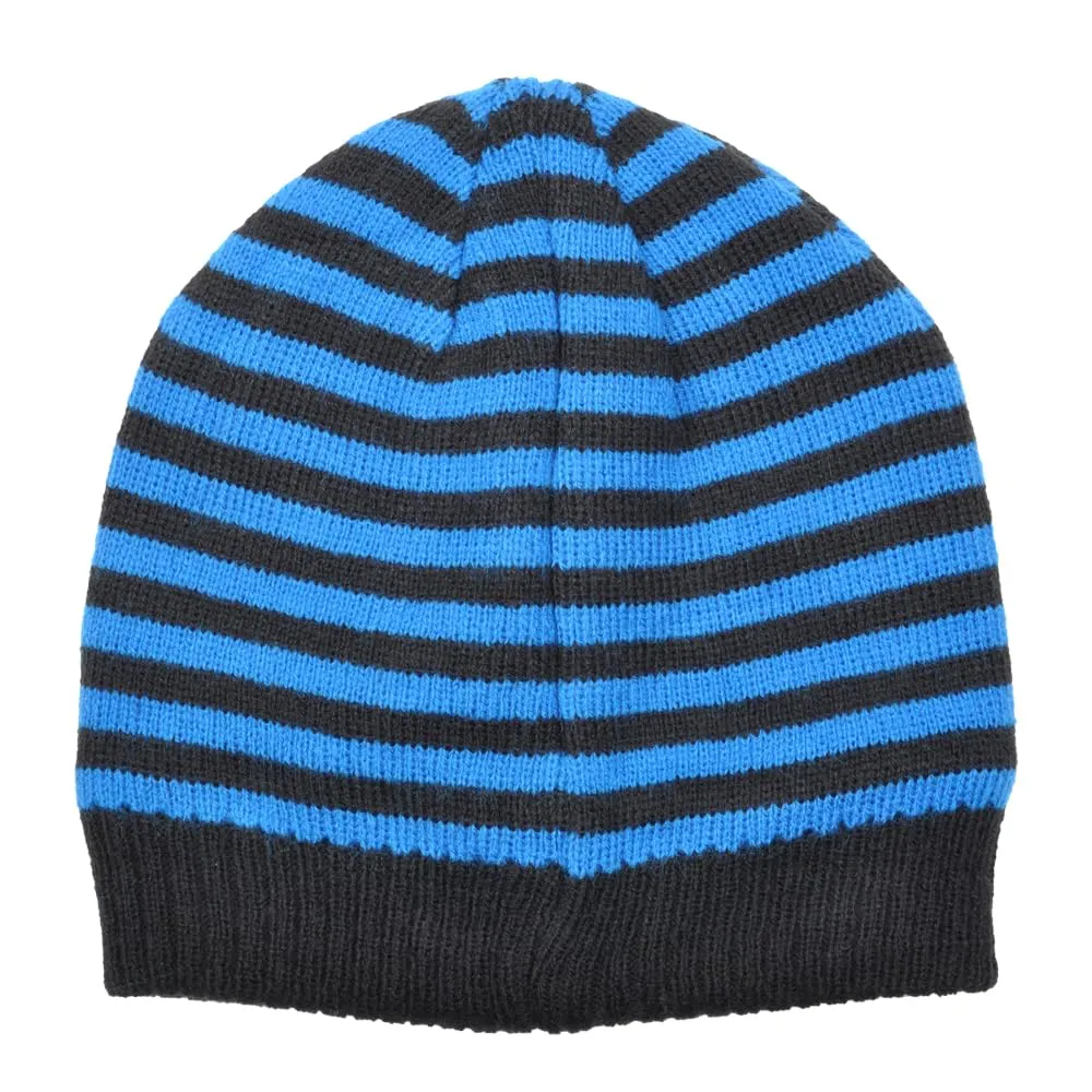 Inter Cappello Cuffia Bambino Rigato con Interno in Pile e Logo Gomma 151403 - immagine 2