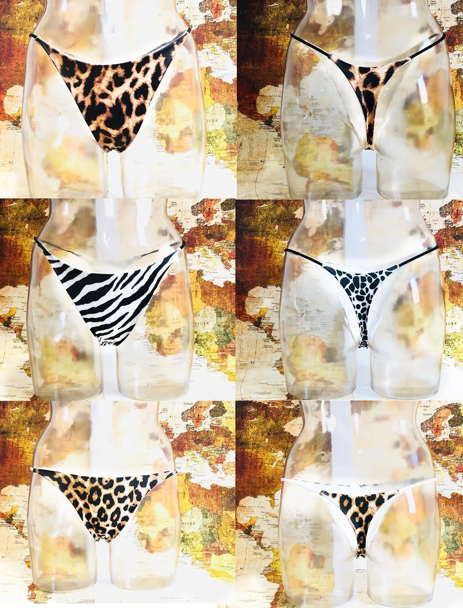 KUKU PANDA Perizoma da Donna in Cotone Senza Cuciture, Serie Leopard, Medium, Pacco da 3 - immagine 8