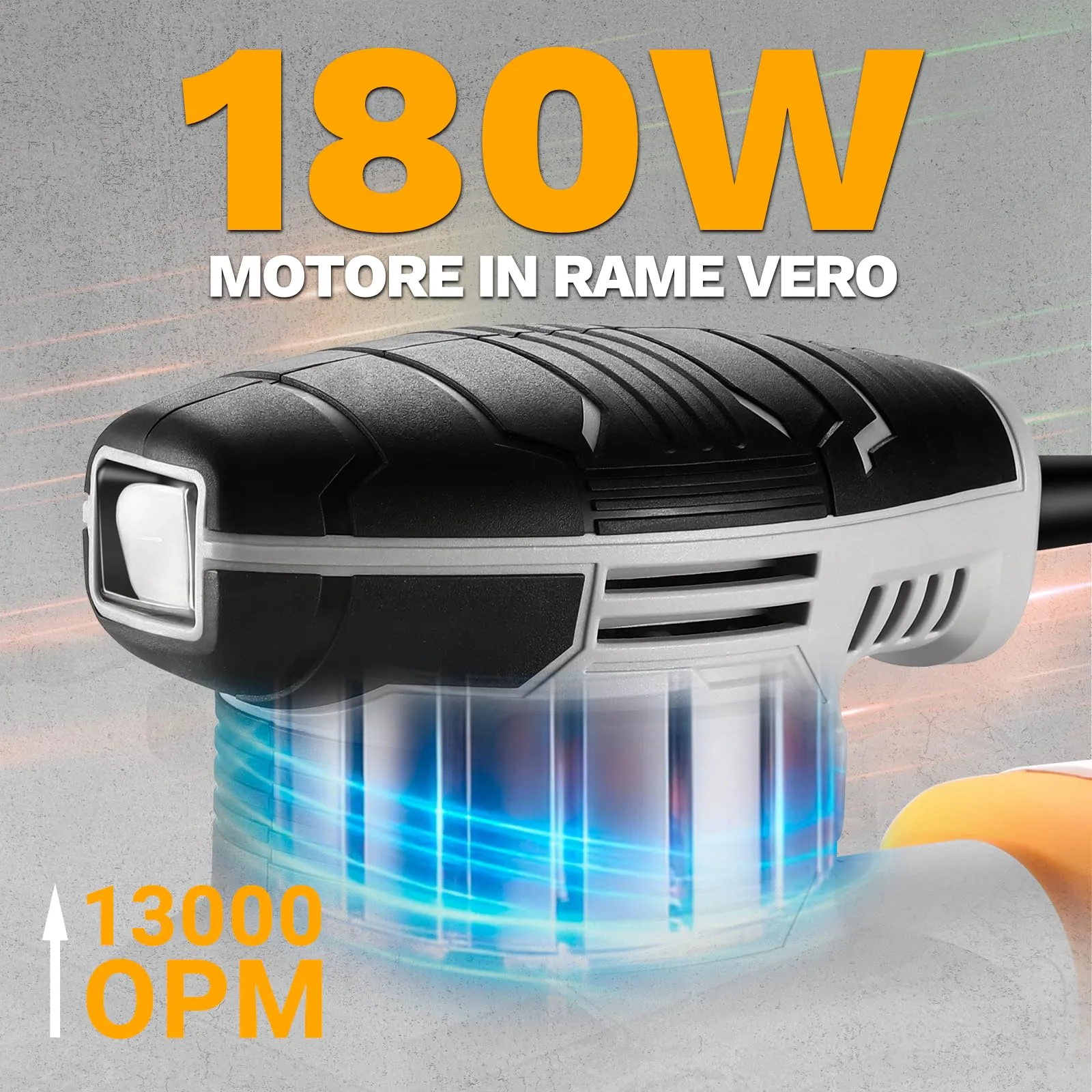 DEKOPRO Levigatrice Mouse per Legno 180W 13000RPM con Sistema Raccolta Polvere - immagine 2
