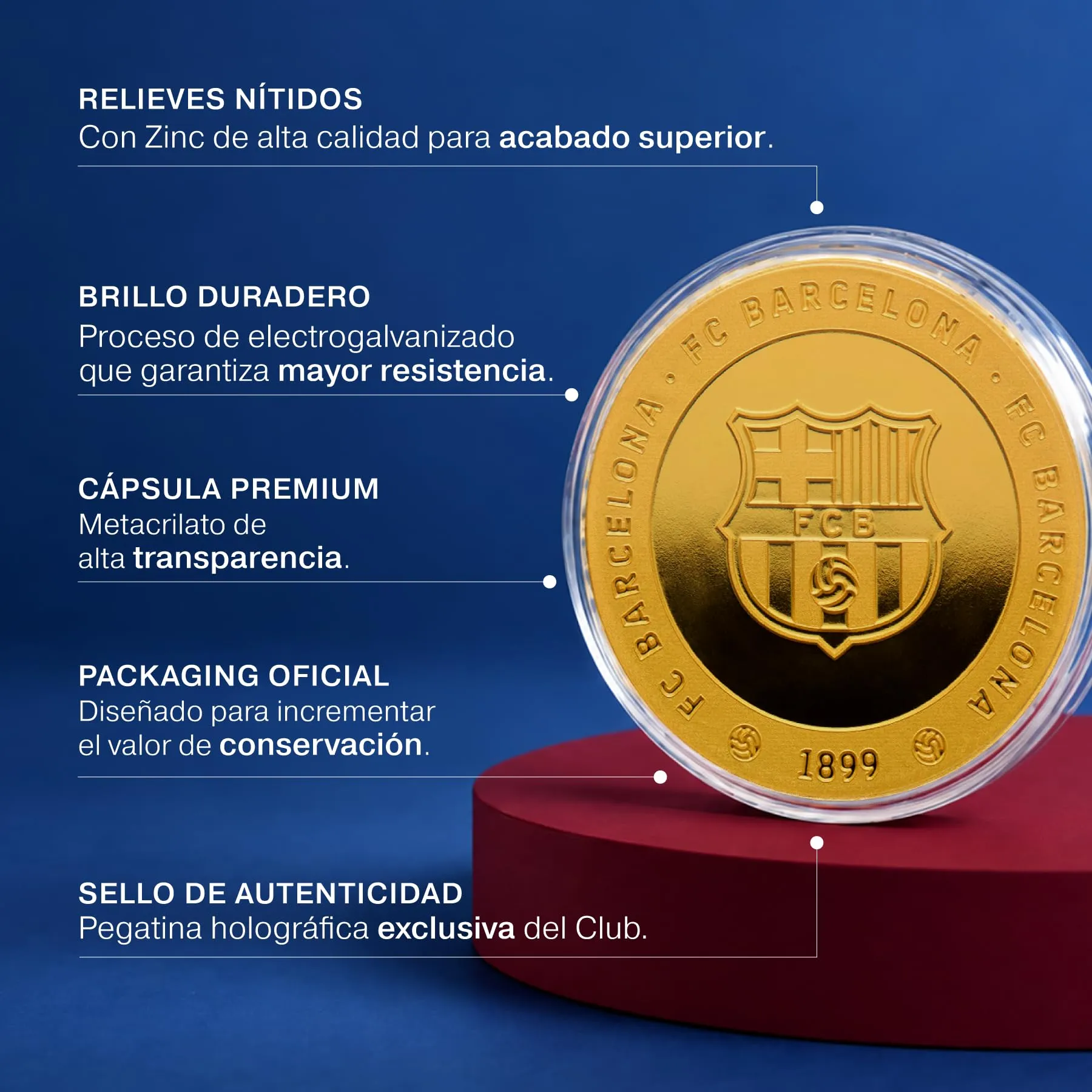 MOCIWORLD FC Barcelona Edizione Speciale Moneta da Collezione Oro - immagine 3