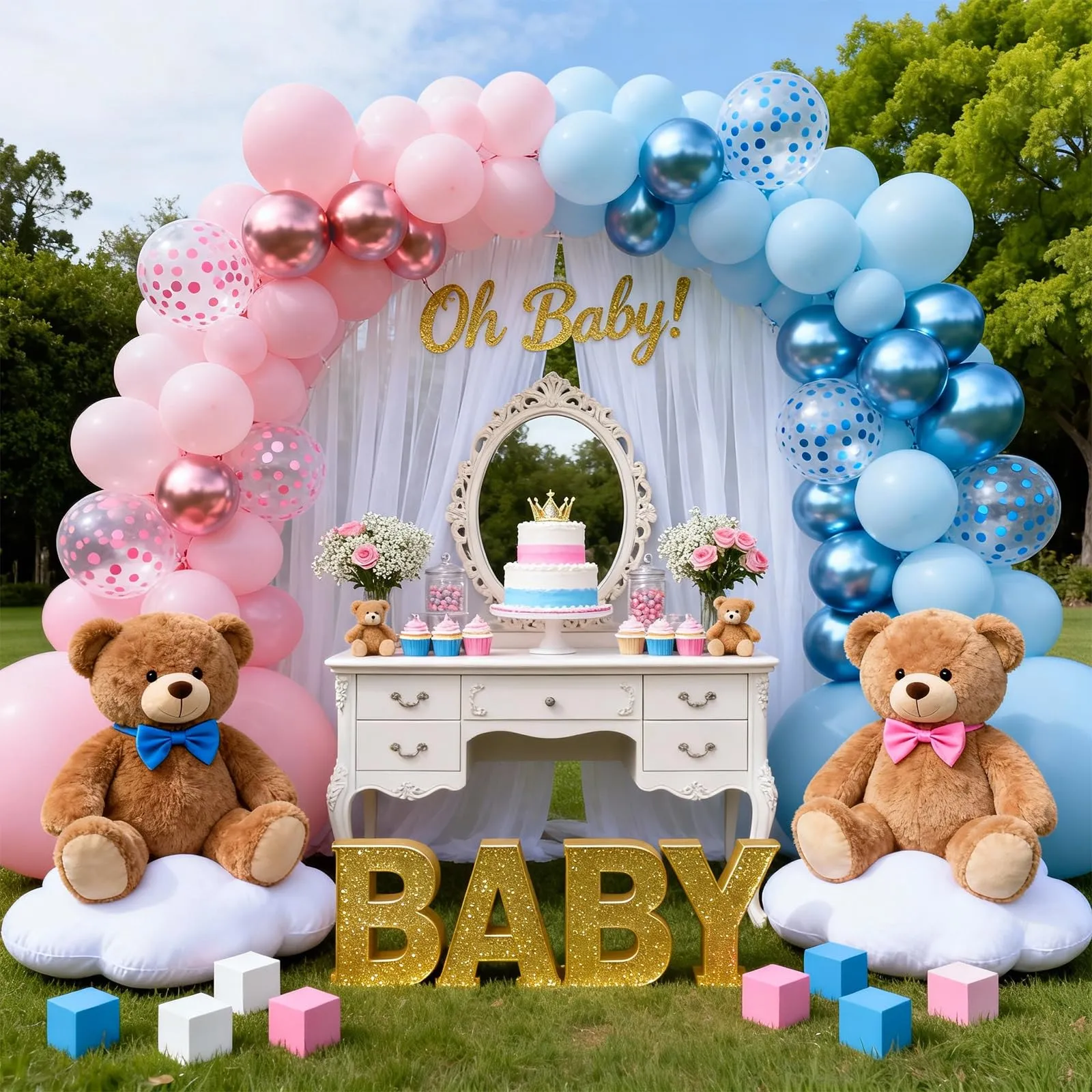 Fairymaiden Palloncini Rosa e Blu, 60 Pezzi, 12 Pollici - immagine 5