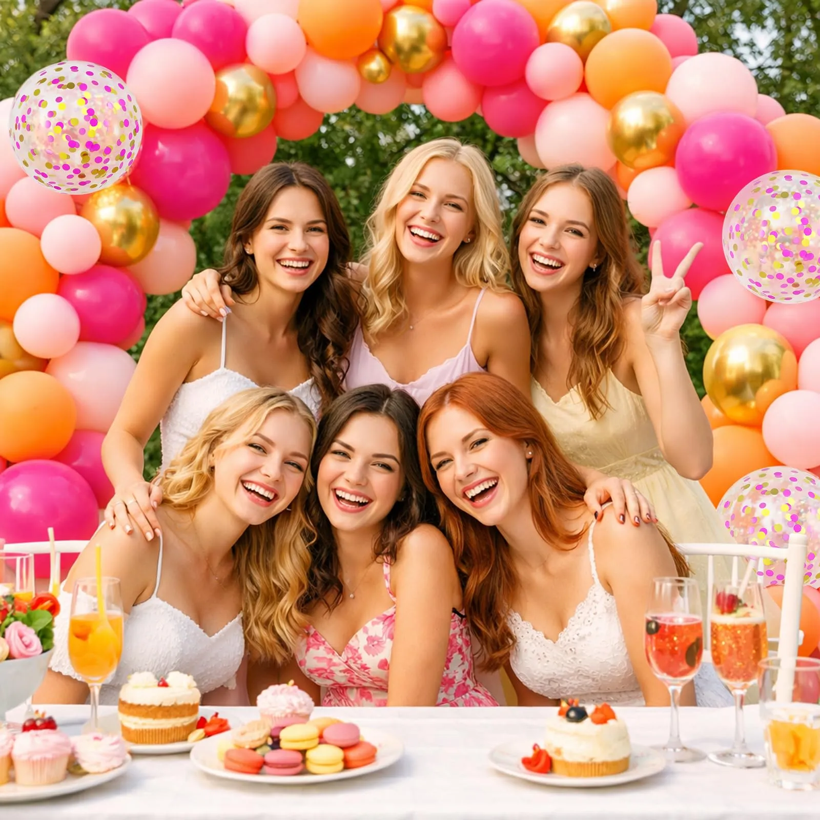 Fairymaiden Palloncini Rosa e Arancioni, 60 Pezzi, 12 Pollici - immagine 3