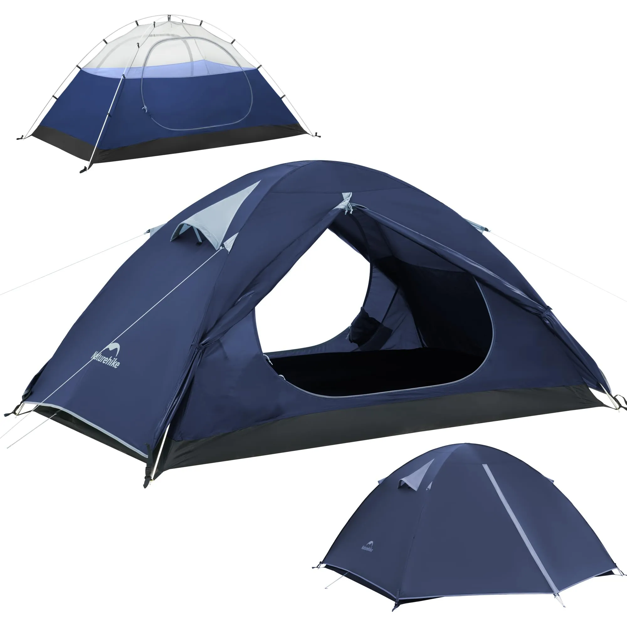 Naturehike Bleik Ultralight Tenda a Cupola per 2-3 Persone, Impermeabile 3000mm, Blu - immagine 1