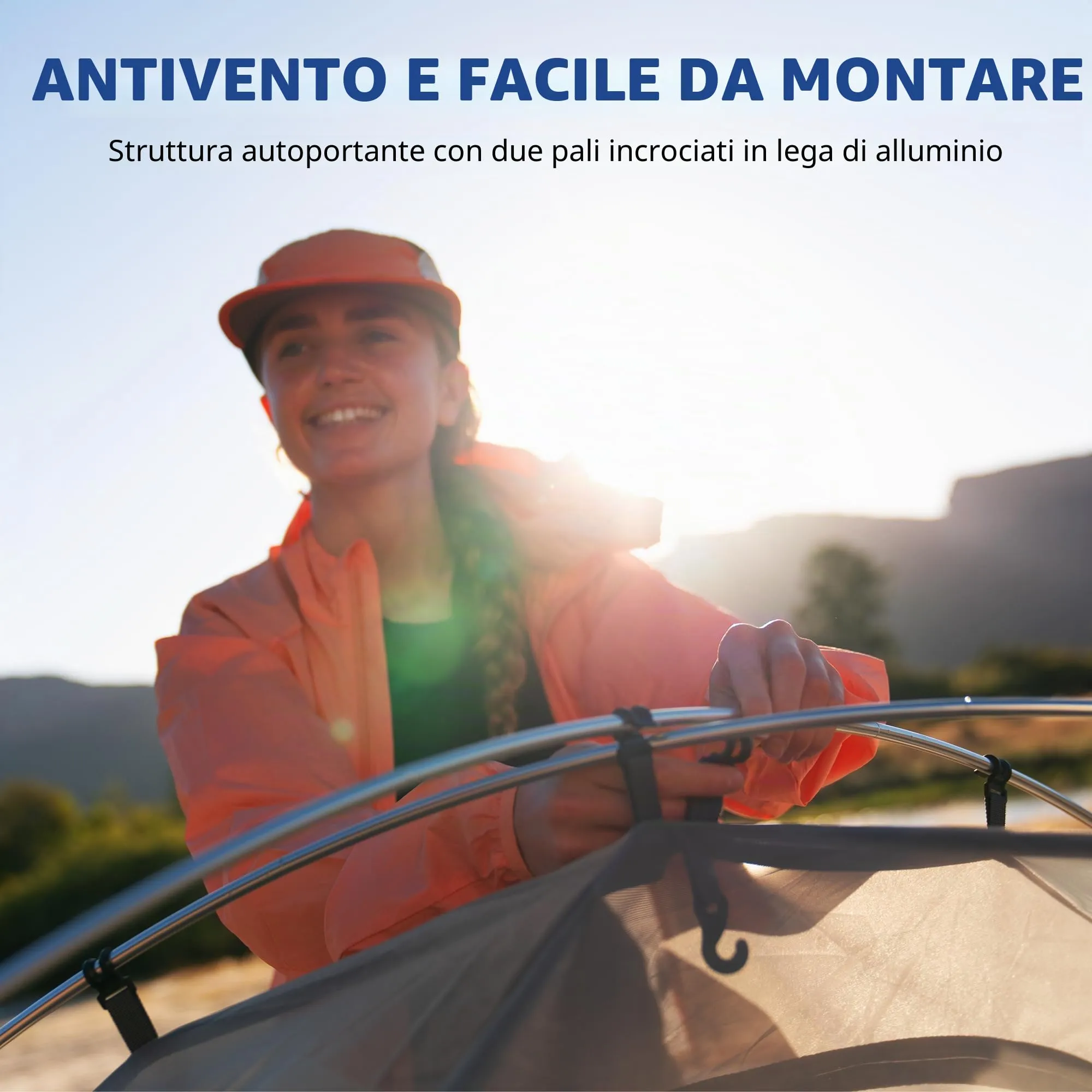 Naturehike Bleik Ultralight Tenda a Cupola per 2-3 Persone, Impermeabile 3000mm, Blu - immagine 6