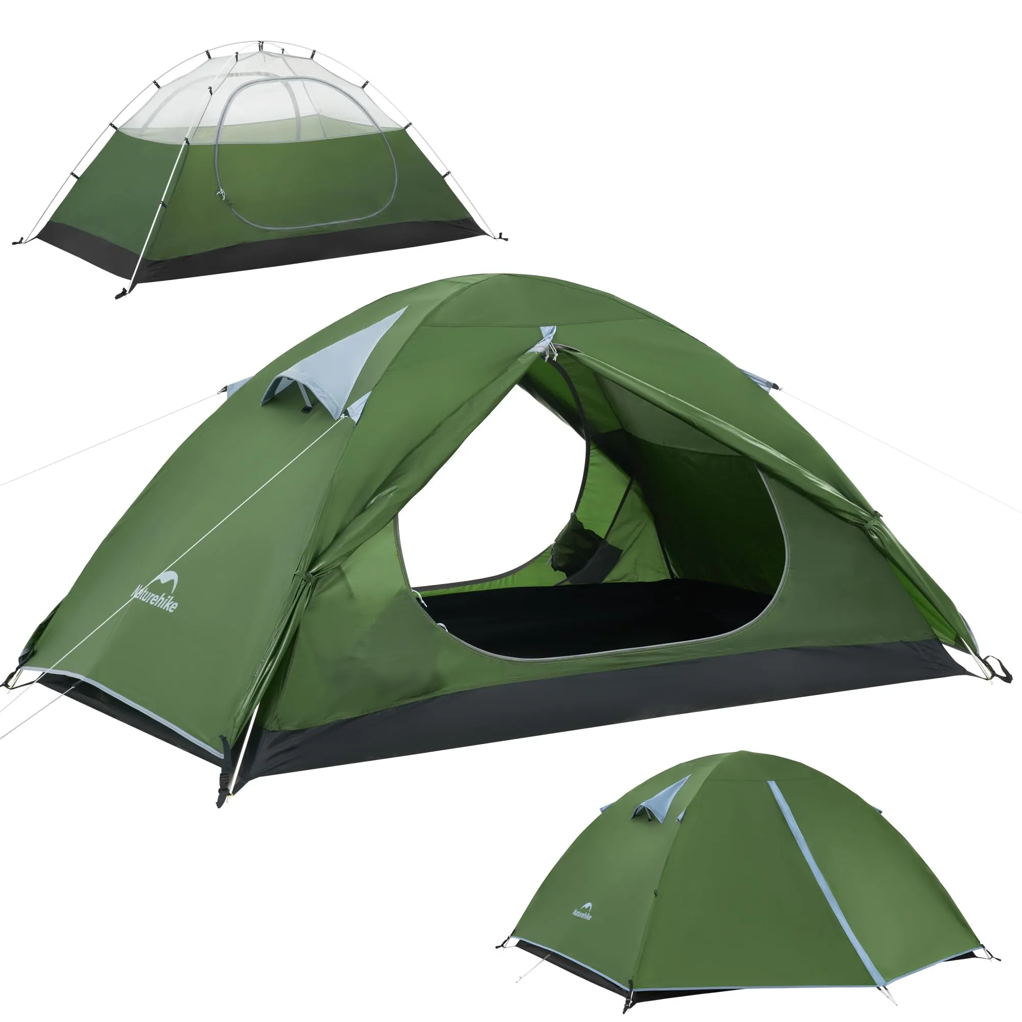 Naturehike Blyk Tenda a Cupola Ultralight, Impermeabile 3000 mm, 2-3 Persone, Verde - immagine 1