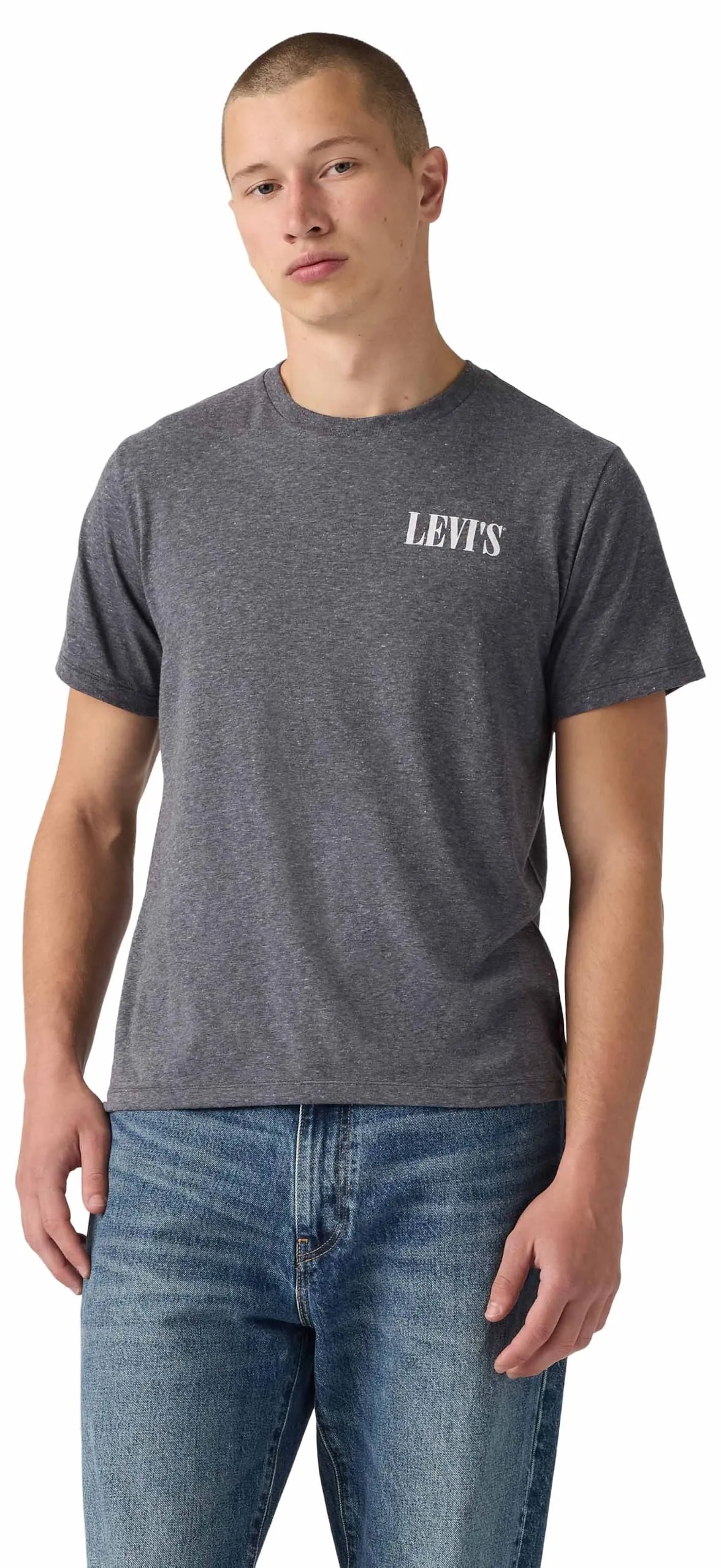 Levi's Men's Crew Neck T-Shirt - Logo Ssnl Jet Black, S - immagine 3