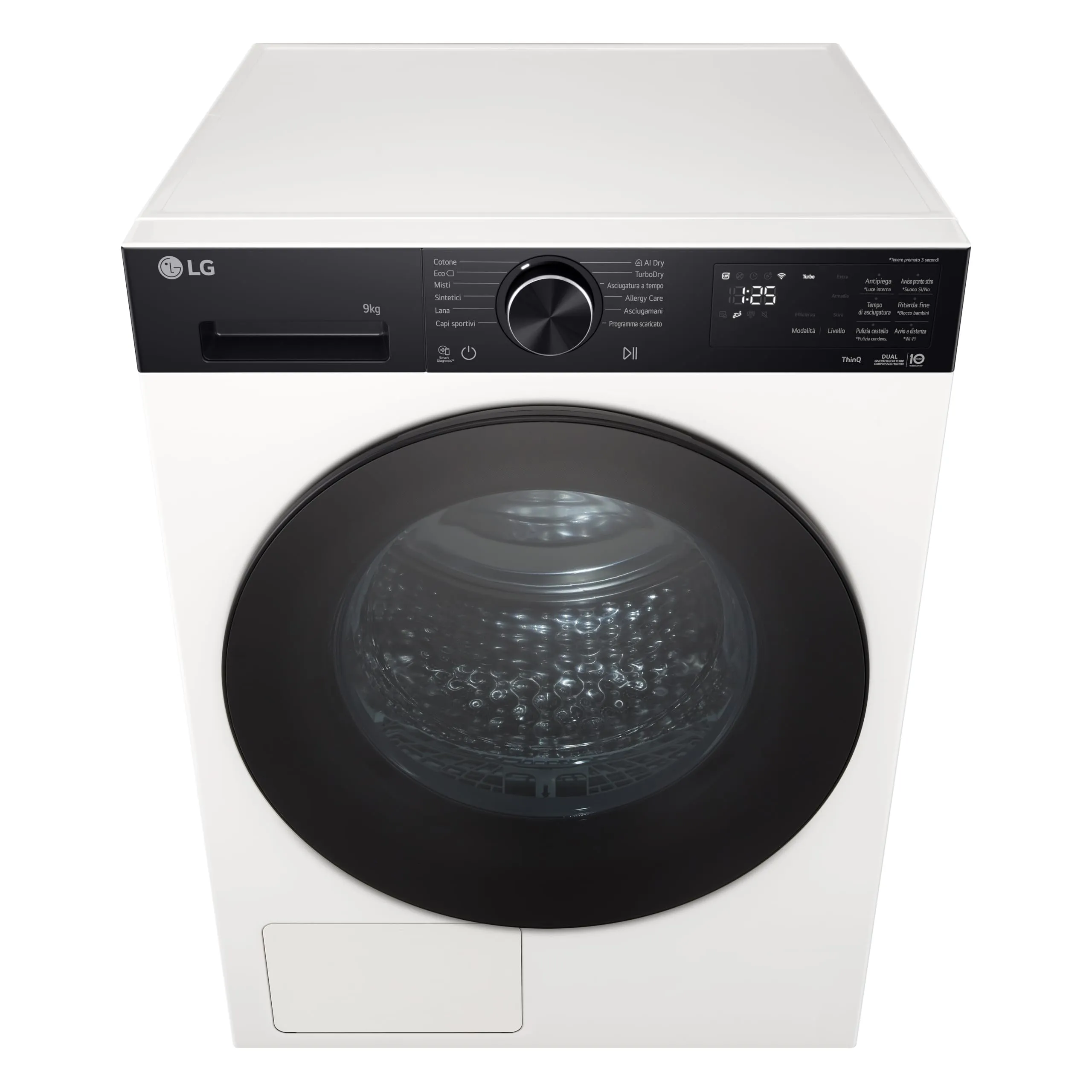 LG RNX5009NWWB Asciugatrice 9kg Pompa di Calore Dual Inverter, Classe B, AI Dry, Wi-Fi, Serie X5, Essence White - immagine 12