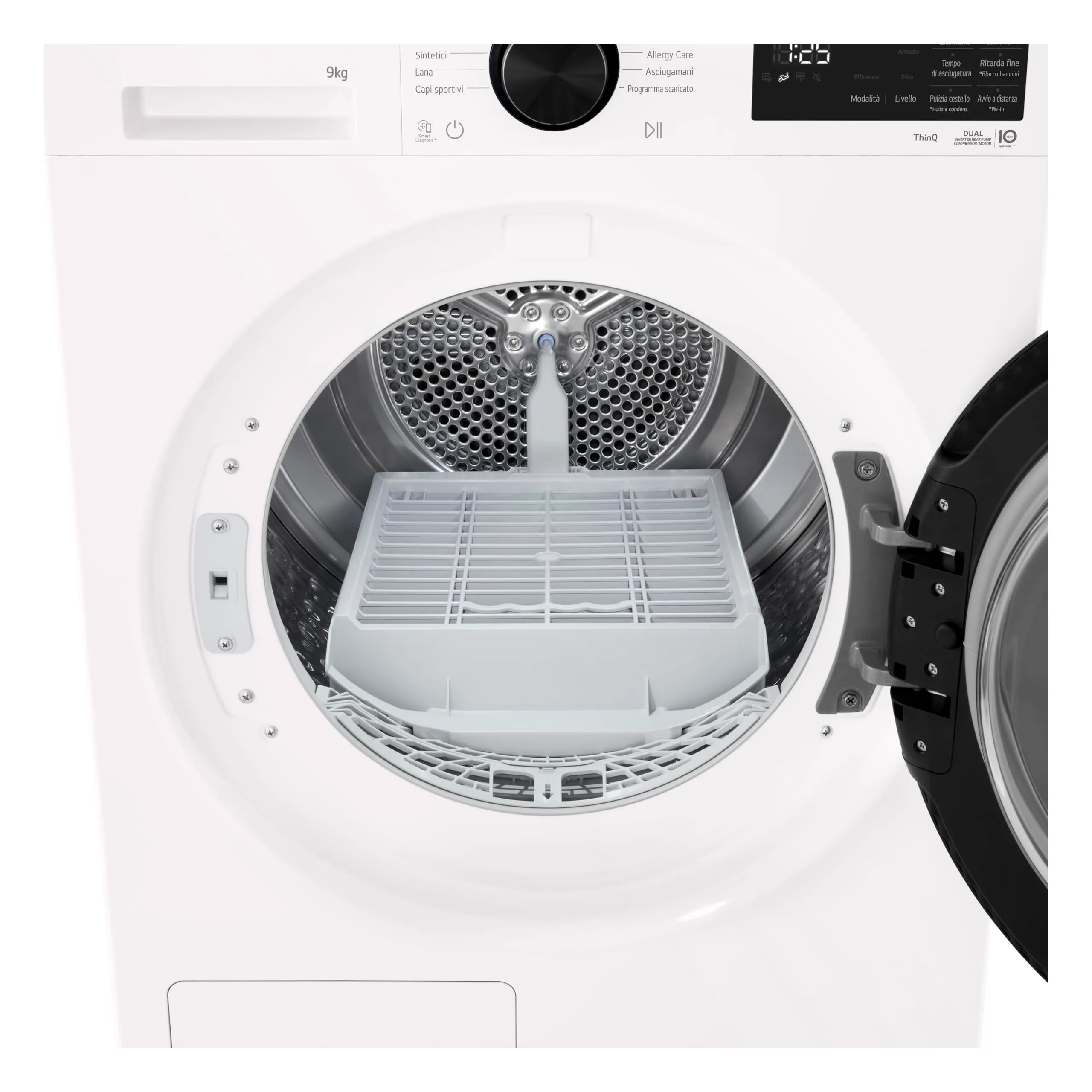 LG RNX5009NWWB Asciugatrice 9kg Pompa di Calore Dual Inverter, Classe B, AI Dry, Wi-Fi, Serie X5, Essence White - immagine 14