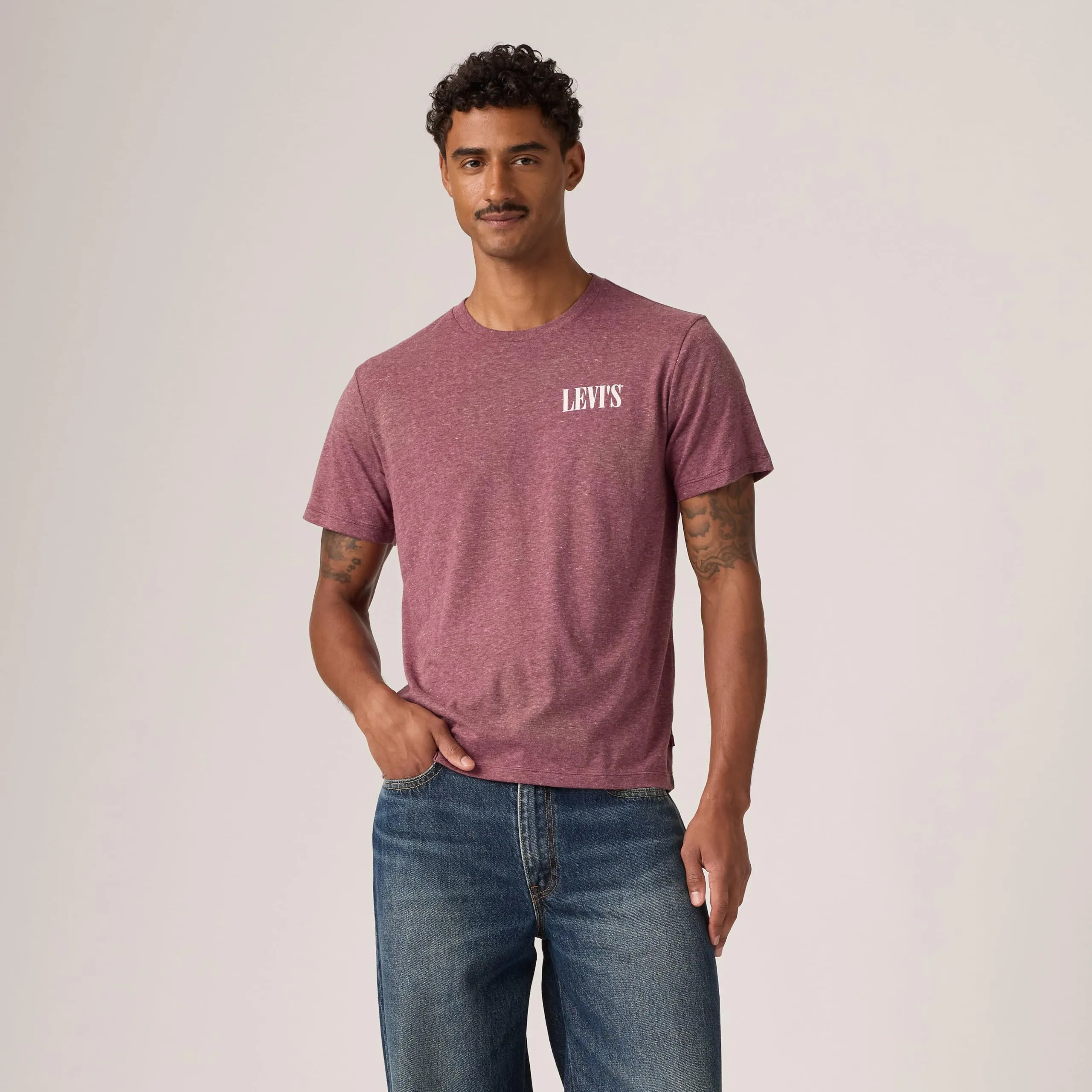 Levi's Uomo Scollo Rotondo Logo Ssnl Tawny Port, XL - immagine 3