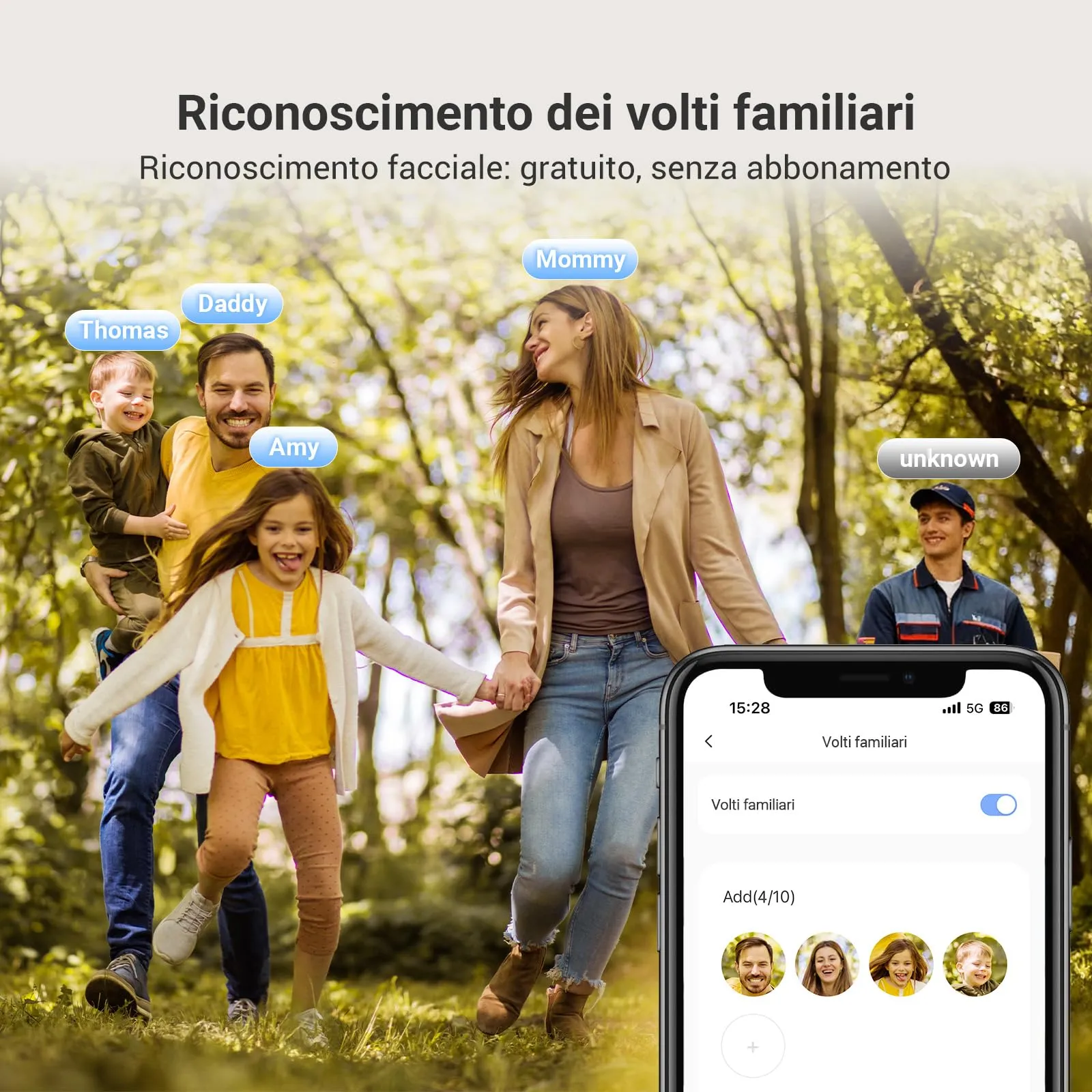 EZVIZ EP4 Spioncino Digitale WiFi 4K, Schermo Touch 5,5", Argento - immagine 7