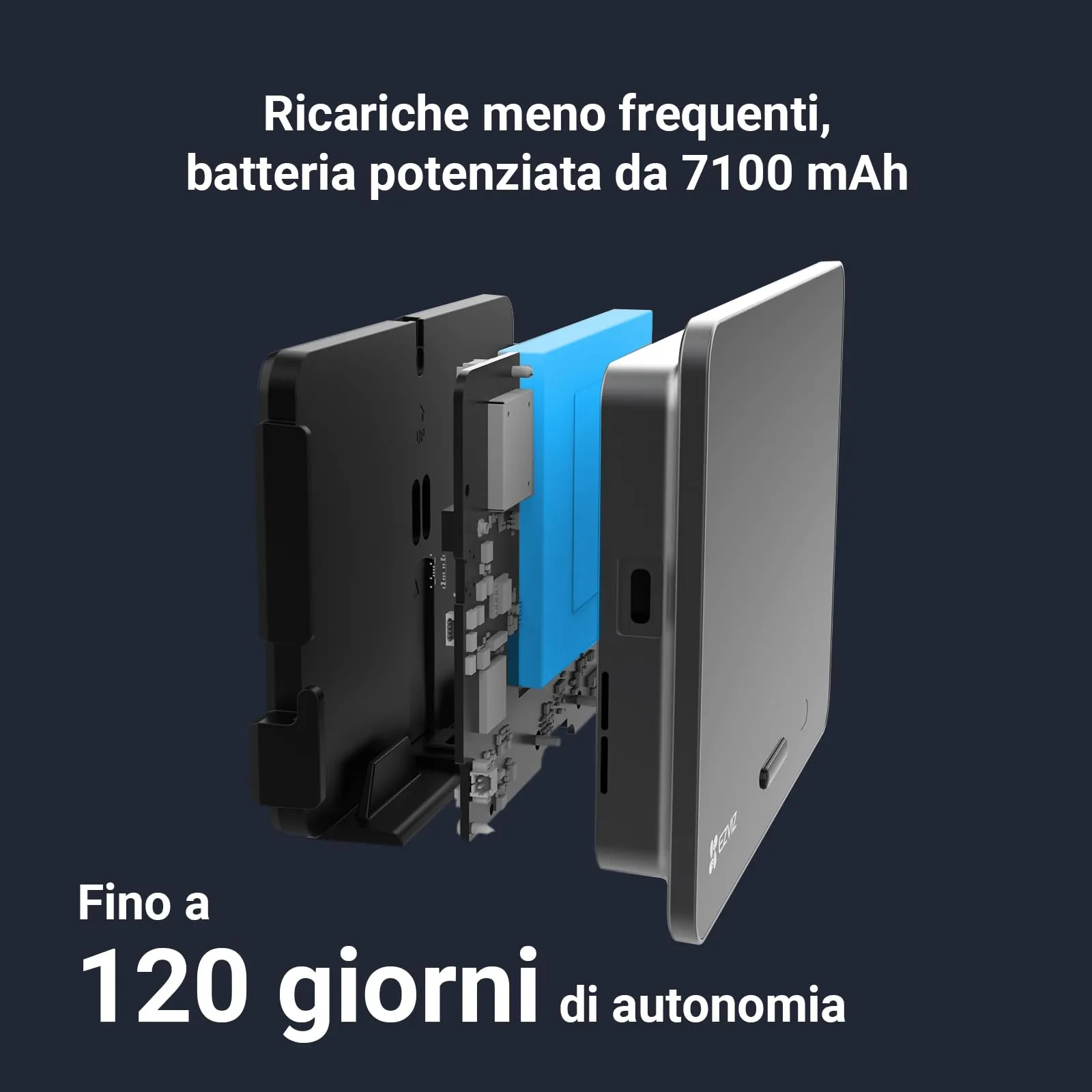 EZVIZ EP4 Spioncino Digitale WiFi 4K, Schermo Touch 5,5", Argento - immagine 8
