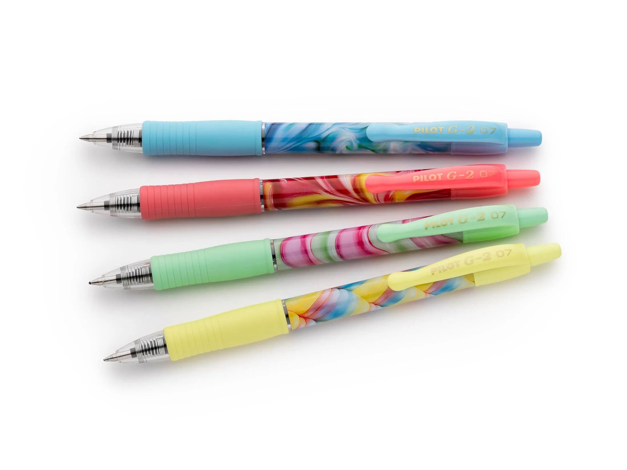 Pilot G2 Flow Set 2 Penne a Sfera Gel e 2 Ricariche - Edizione Limitata - Corpo Giallo e Verde, Inchiostro Nero, Punta Media - immagine 5