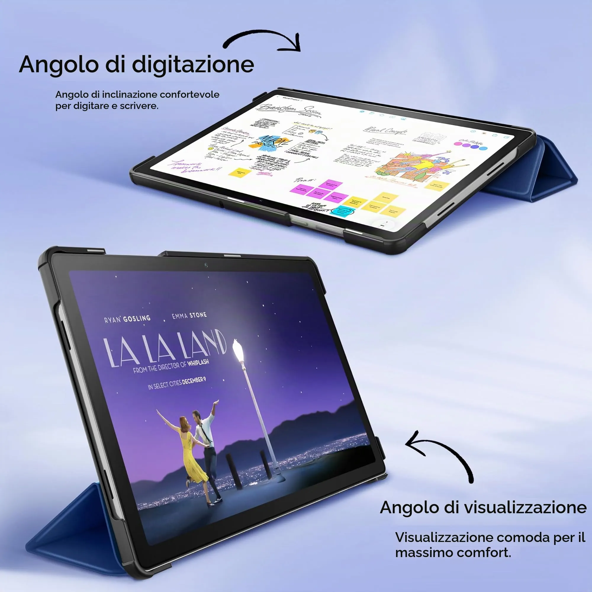 EasyAcc Custodia Cover per Samsung Galaxy Tab A11+ Plus 11 Zoll (SM-X236B/SM-X230) - Blu Mare - immagine 6