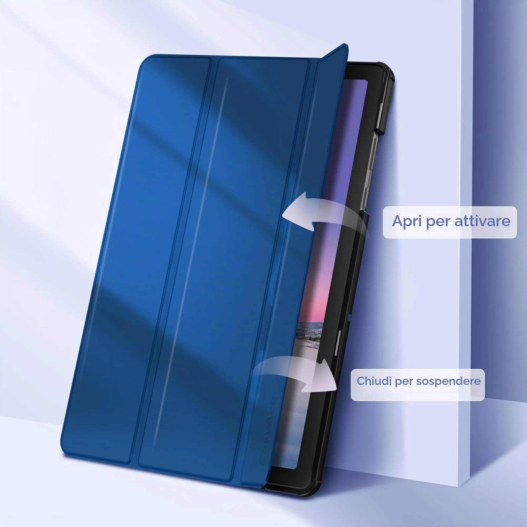 EasyAcc Custodia Cover per Samsung Galaxy Tab A11+ Plus 11 Zoll (SM-X236B/SM-X230) - Blu Mare - immagine 7
