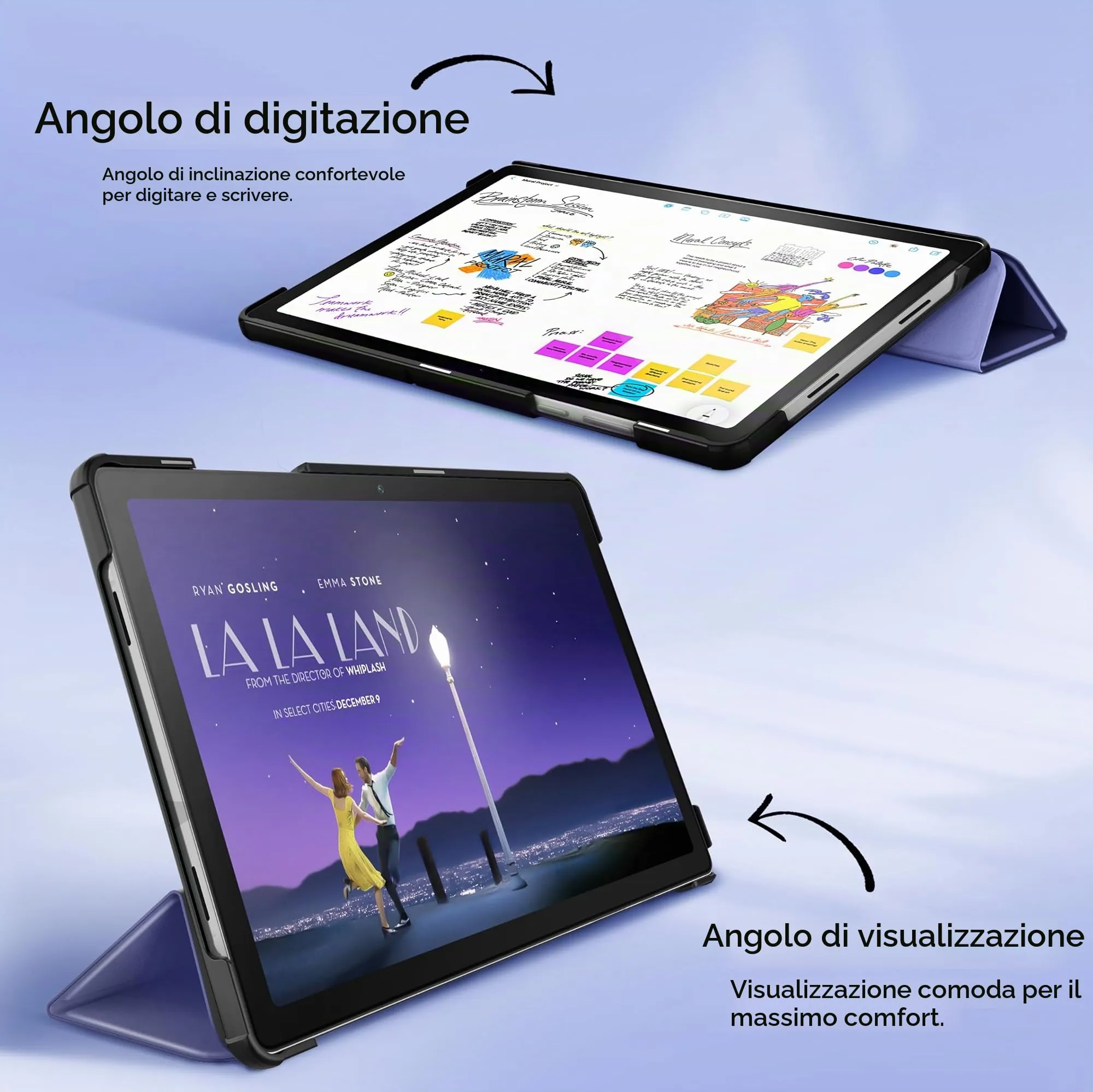 EasyAcc Custodia per Samsung Galaxy Tab A11+ Plus 11 Pollici (2025) SM-X236B/SM-X230 - Viola Glicine - immagine 4