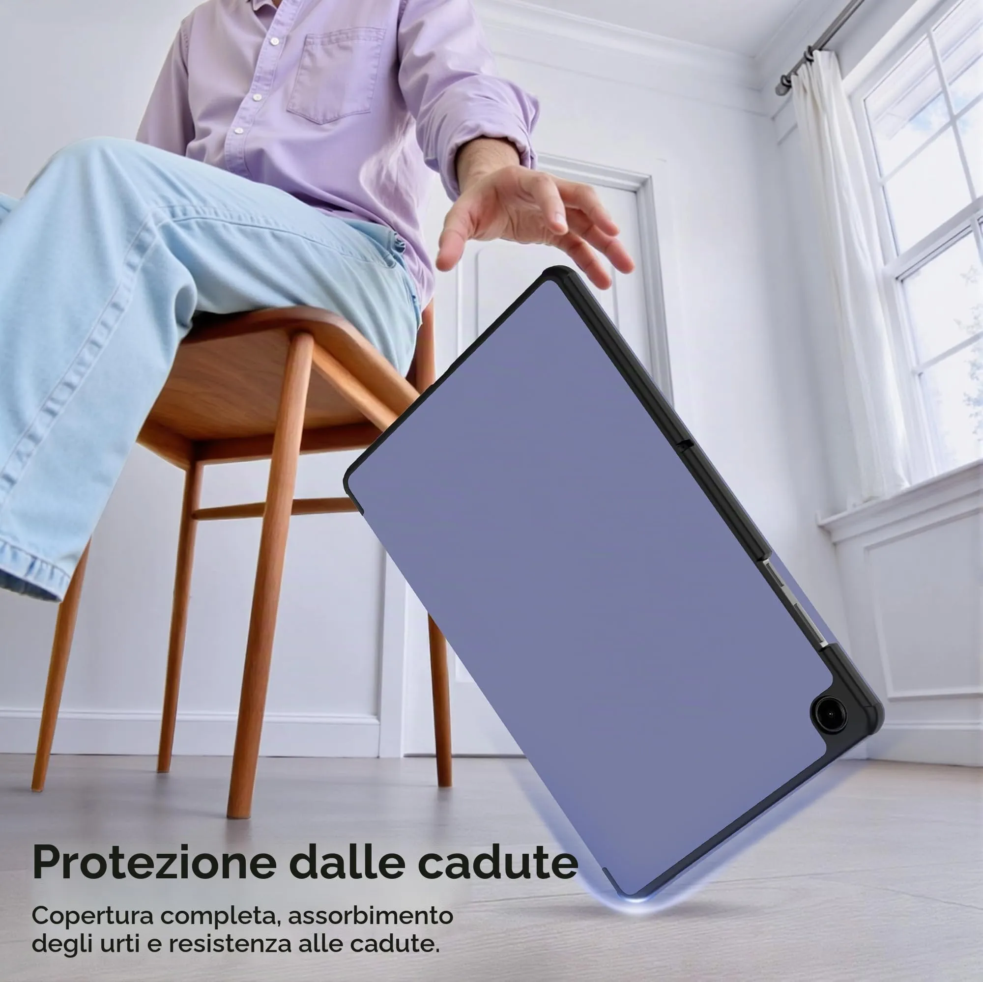 EasyAcc Custodia per Samsung Galaxy Tab A11+ Plus 11 Pollici (2025) SM-X236B/SM-X230 - Viola Glicine - immagine 6