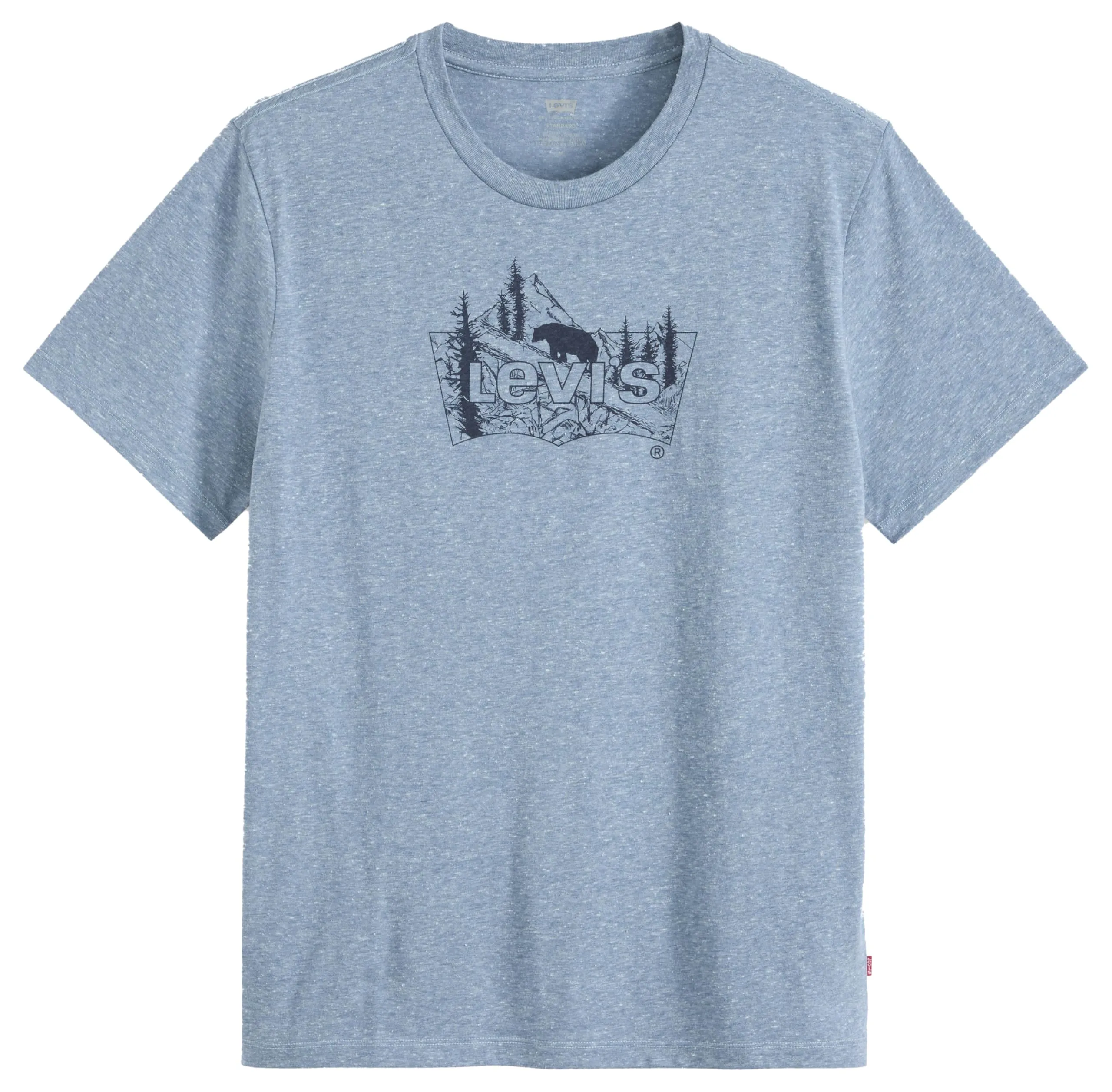 Levi's Men's Crew Neck T-Shirt, Moonlight Blue, L - immagine 5