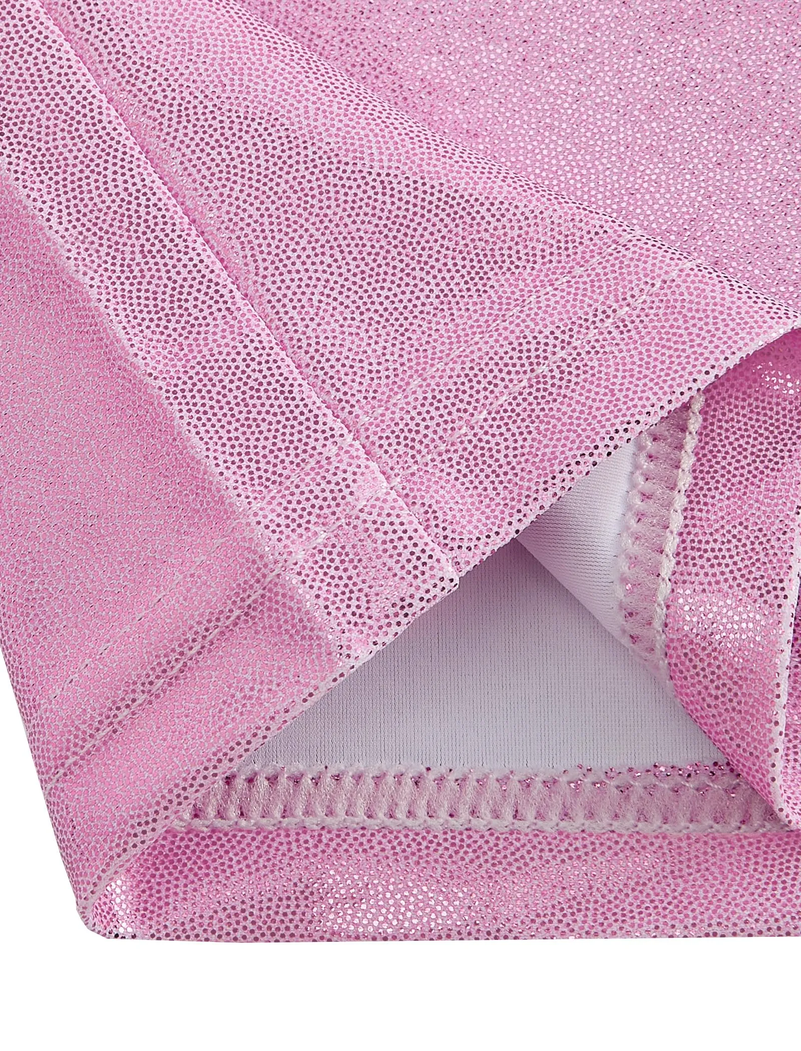 Gogokids Set da ginnastica a tre pezzi per ragazze con body senza maniche, pantaloncini e fascetta per capelli, rosa chiaro - immagine 8
