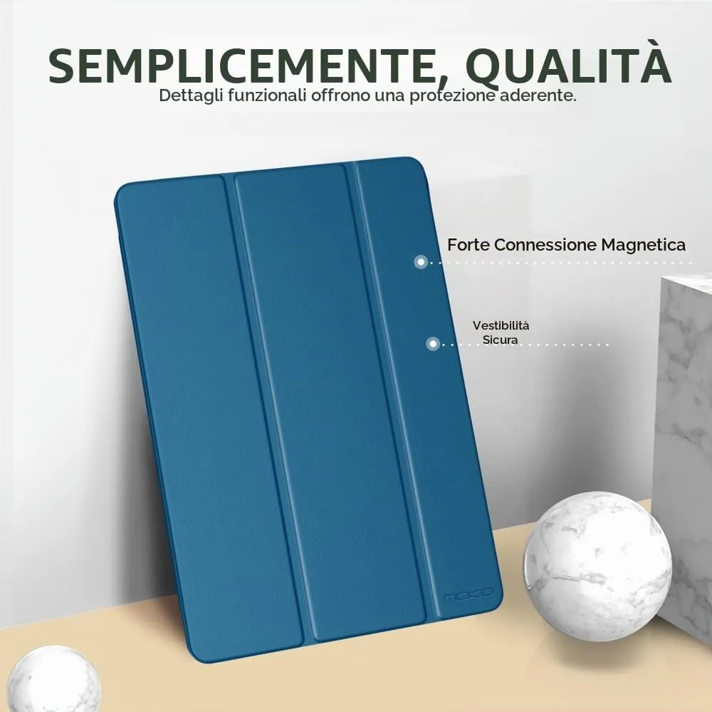 MoKo Cover for iPad 9th/8th/7th Gen 10.2 pollici, Grigio Blu - immagine 3