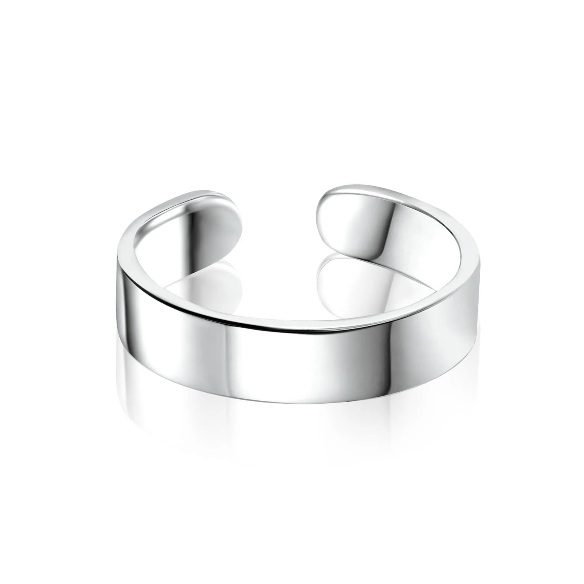 ALEXCRAFT Anello Argento Regolabile 5mm Unisex - immagine 1