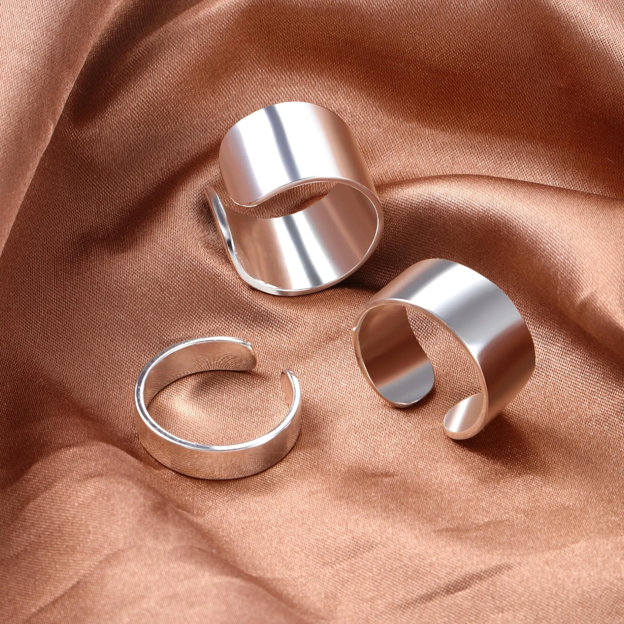 ALEXCRAFT Anello Argento Regolabile 5mm Unisex - immagine 5