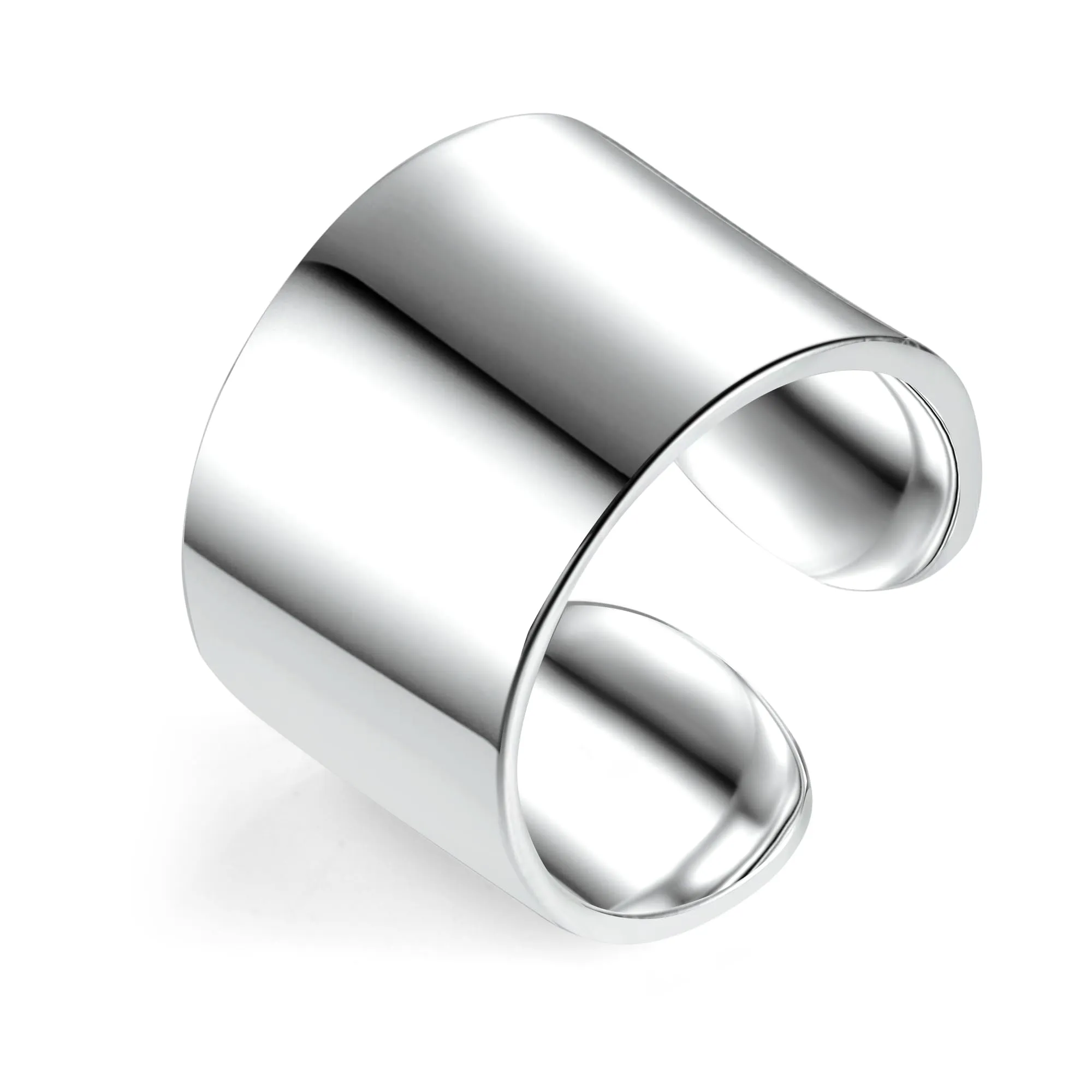 ALEXCRAFT Anelli Uomo Donna Argento Regolabili 15mm Mignolo Pollice - immagine 1