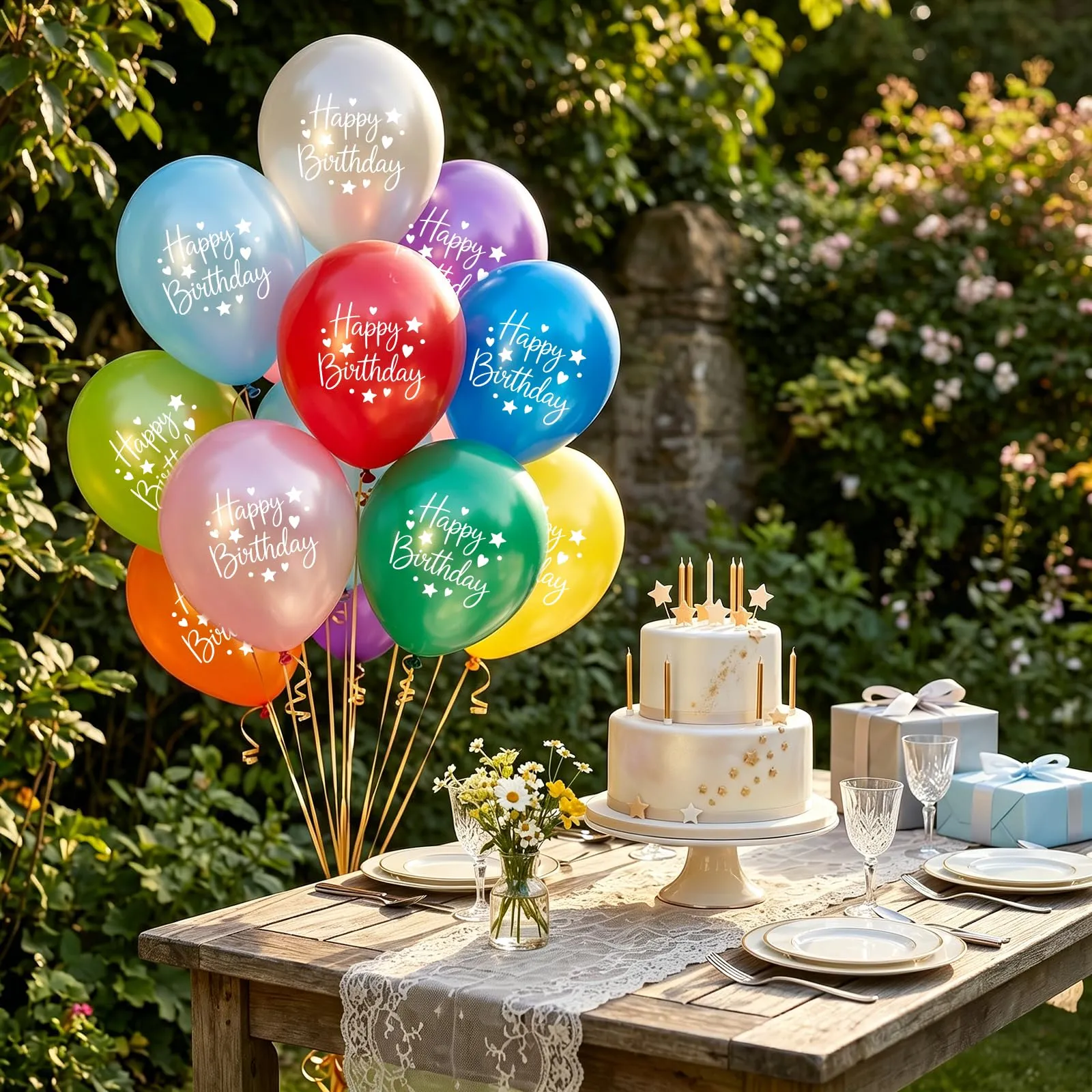 fairymaiden Kit Palloncini Compleanno, 24 Pezzi, 12 pollici - immagine 5