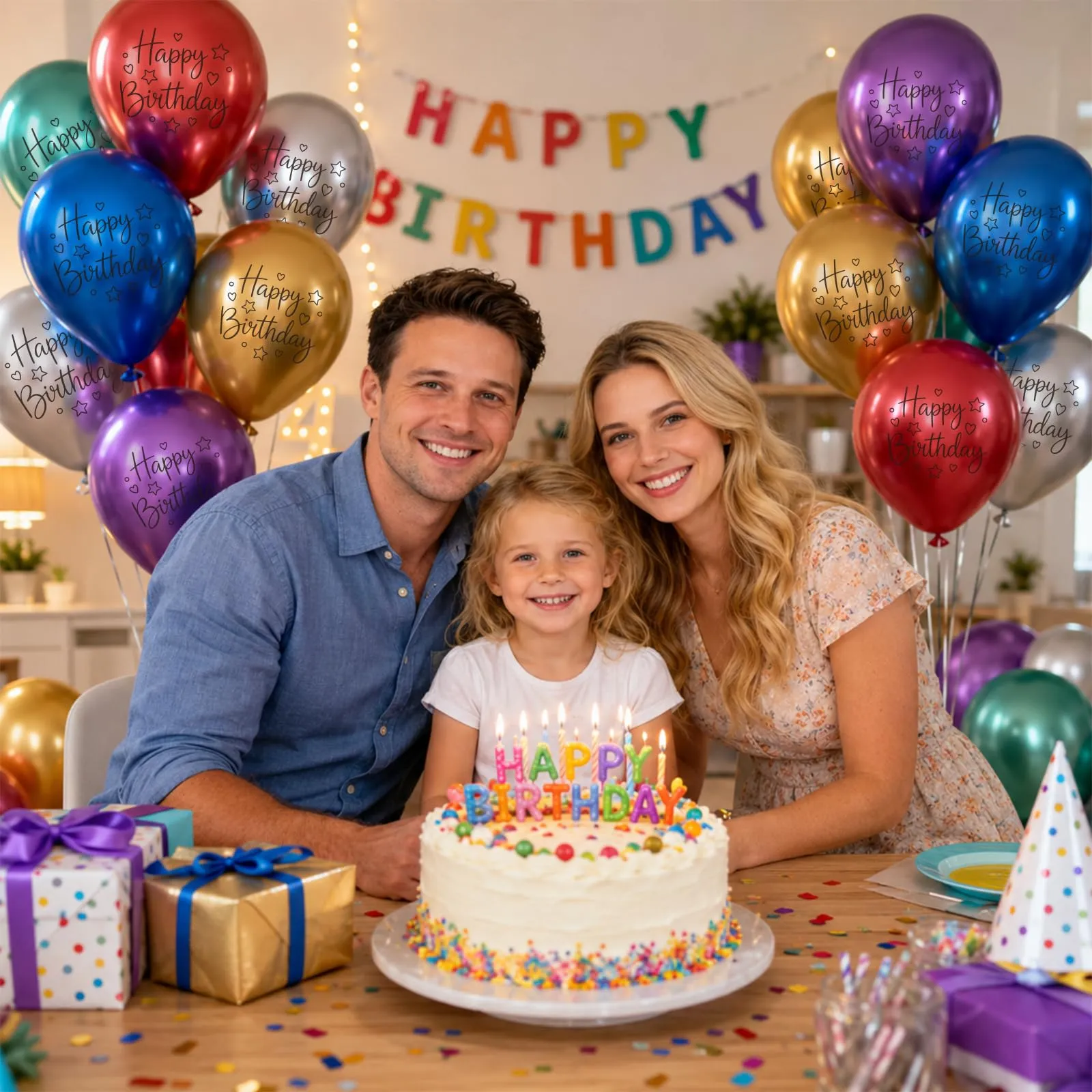 fairymaiden Palloncini Metallizzati Happy Birthday, 24 Pezzi, 12 Pollici - immagine 4