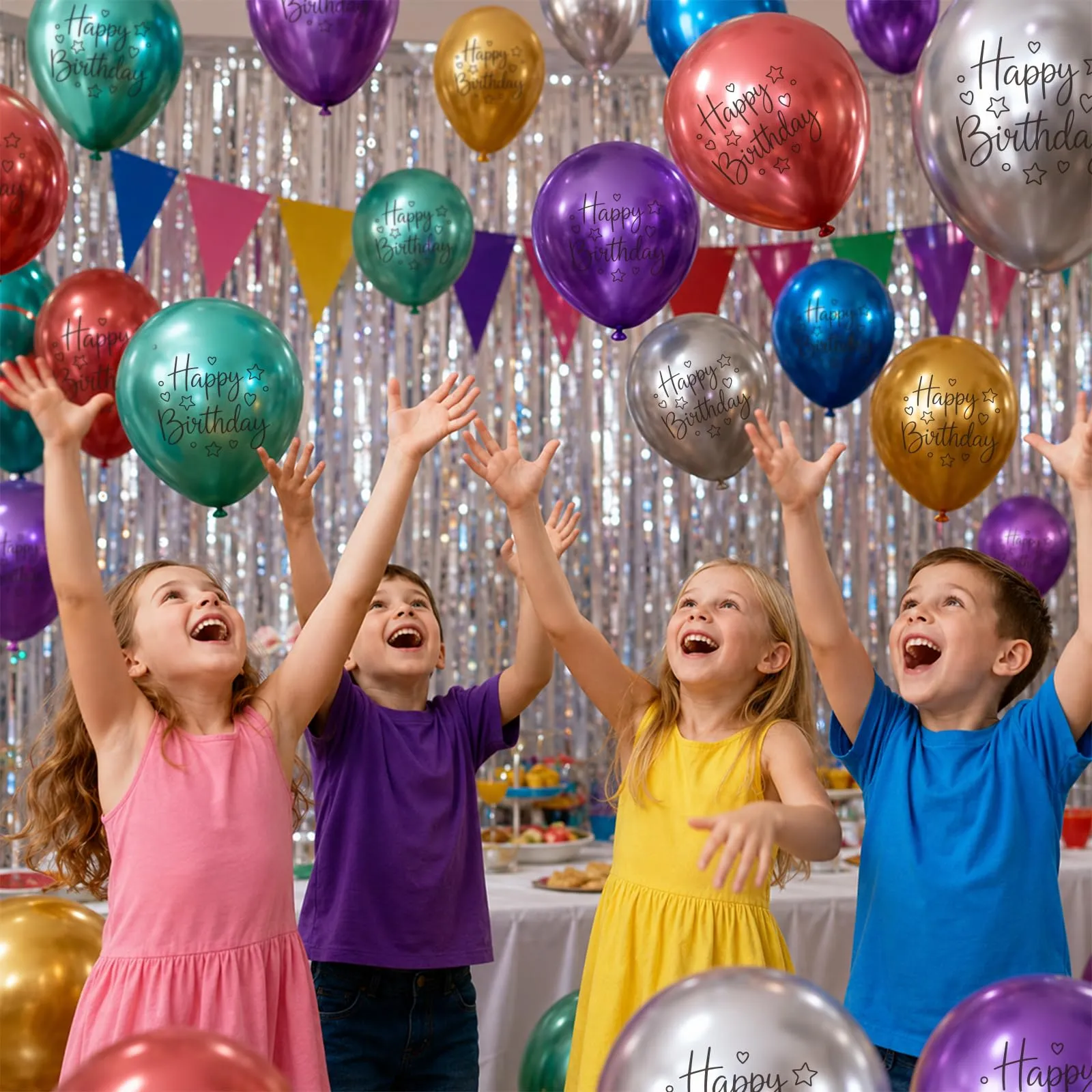 fairymaiden Palloncini Metallizzati Happy Birthday, 24 Pezzi, 12 Pollici - immagine 5