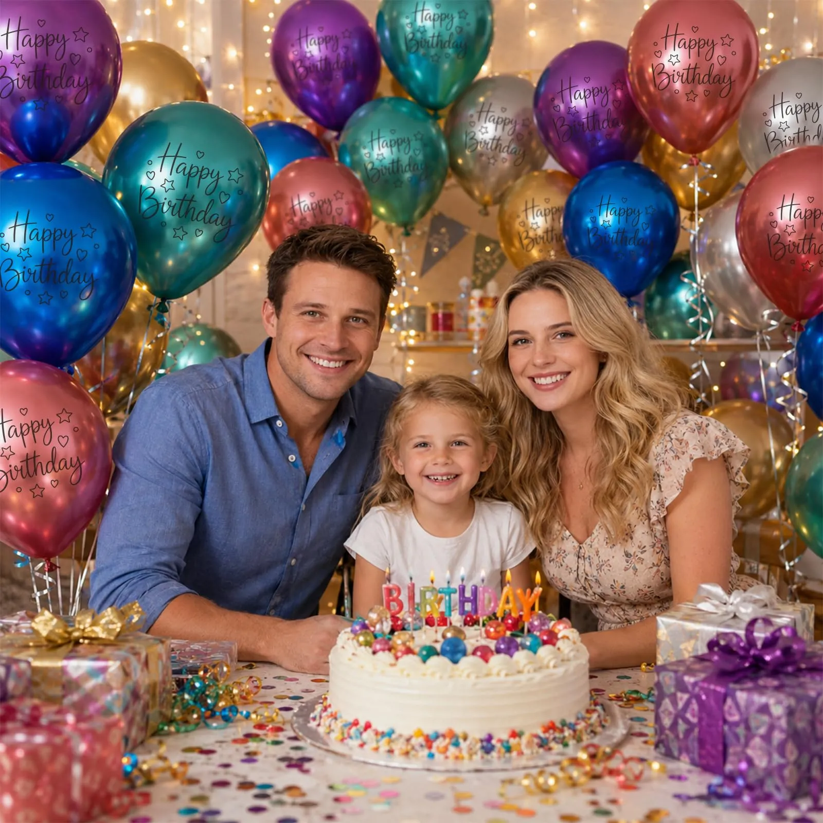fairymaiden Palloncini Metallizzati Happy Birthday, 24 Pezzi, 12 Pollici - immagine 6