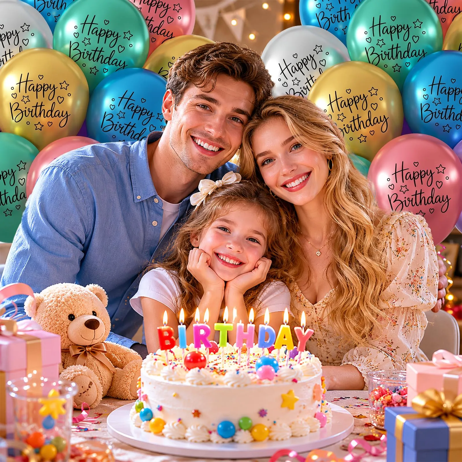 fairymaiden Palloncini Metallizzati Happy Birthday, 24 Pezzi, 12 Pollici - immagine 7