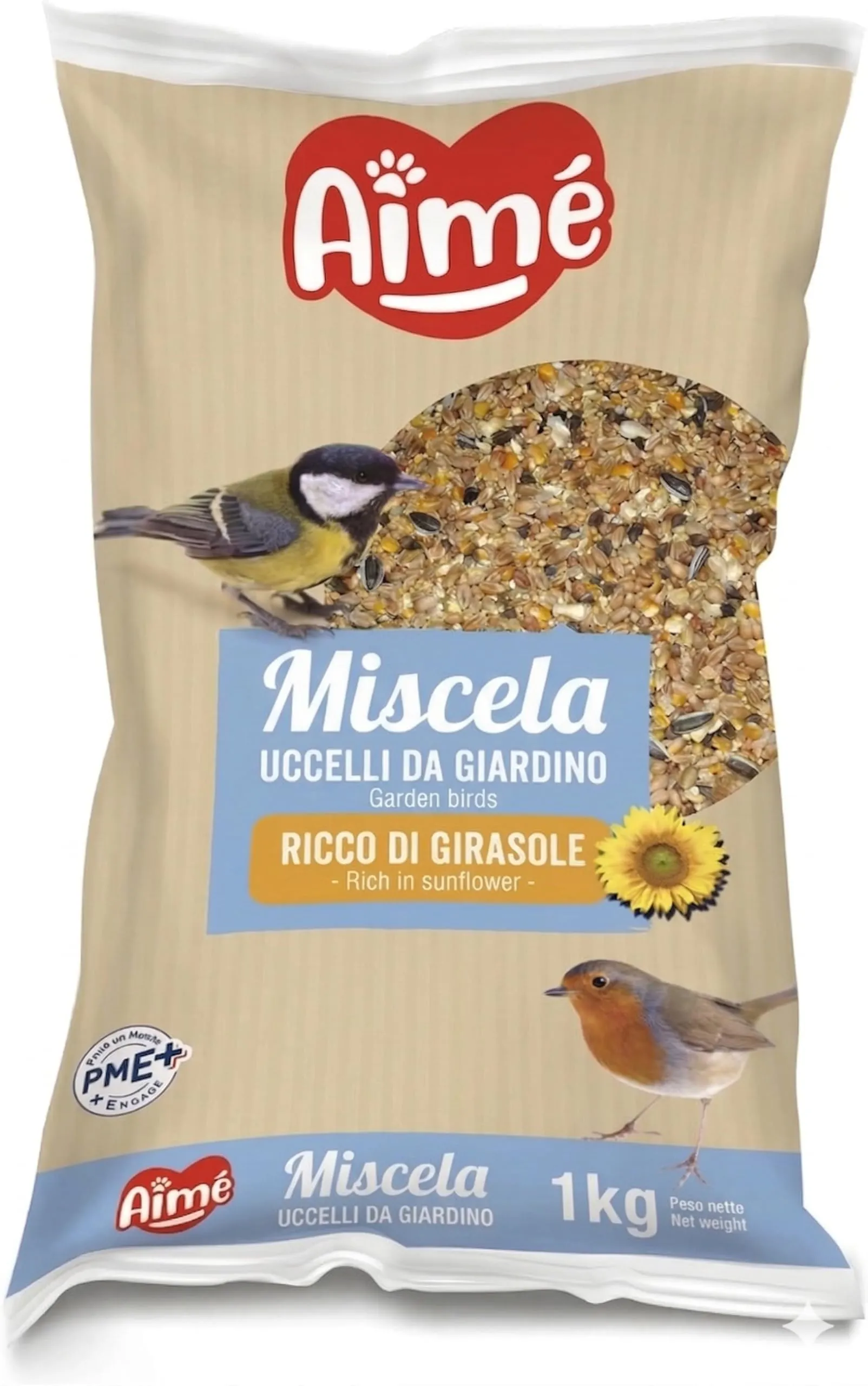 Aimé Nature Mix+ Mélange de graines pour oiseaux de la nature, 1kg - immagine 1