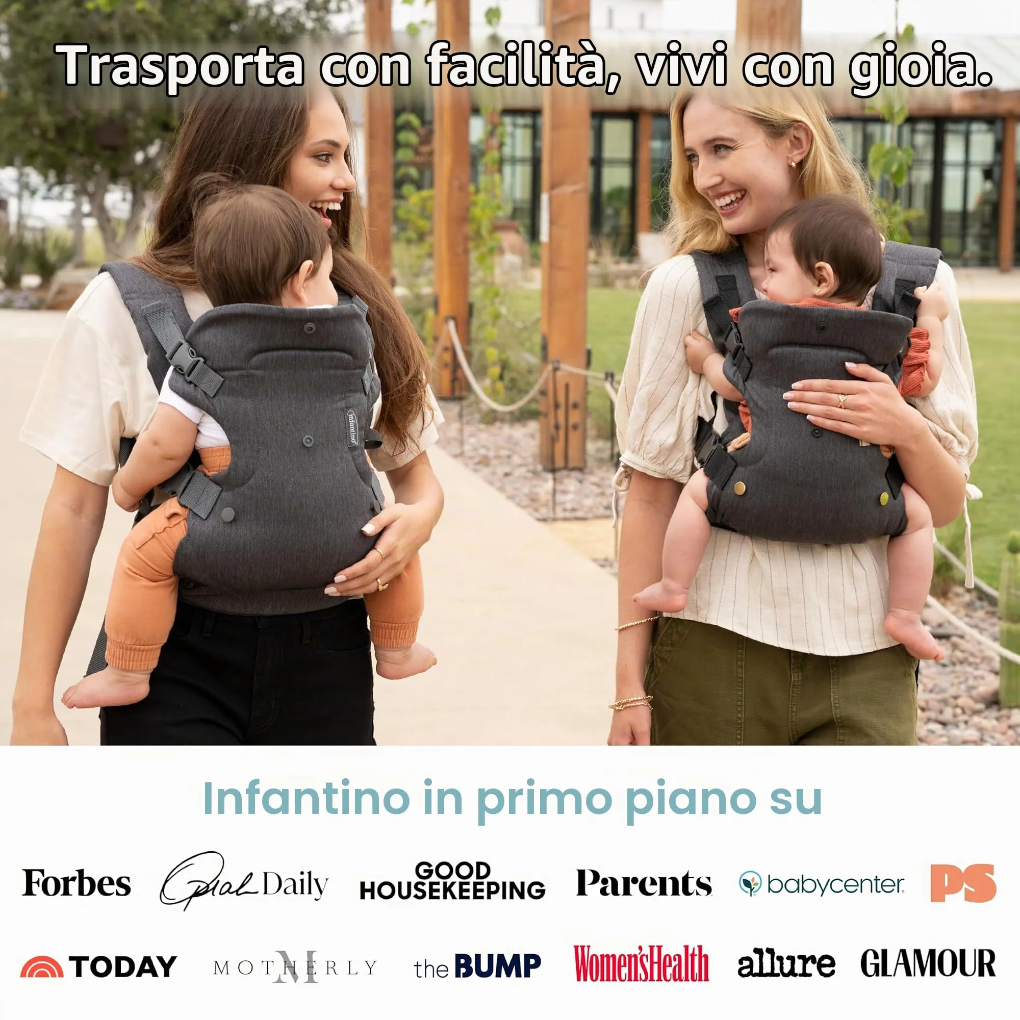 Infantino Flip Luxe Marsupio 4-in-1, 3,2–16 kg, Onyx - immagine 6