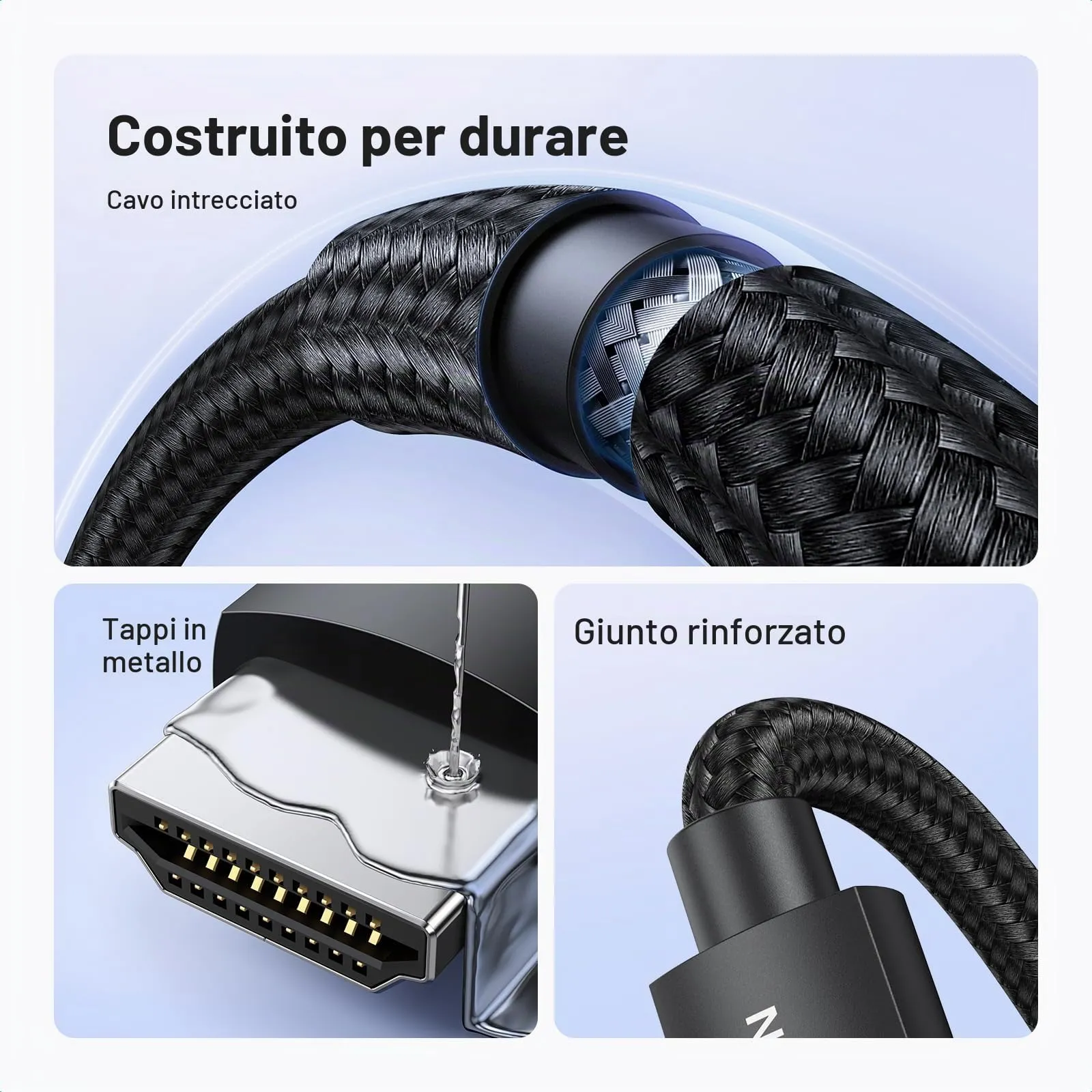 UGREEN HDMI 2.1 Cable 8K 60Hz 4K 120Hz 48Gbps (10M) - immagine 6