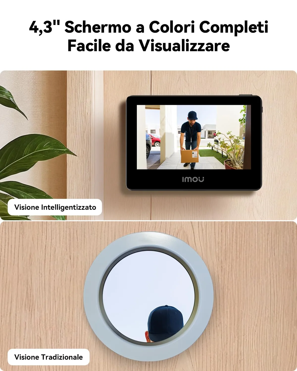 Imou VD1 Spioncino Digitale WiFi 3K con Schermo a Colori da 4,3", 2.4/5 GHz - immagine 3
