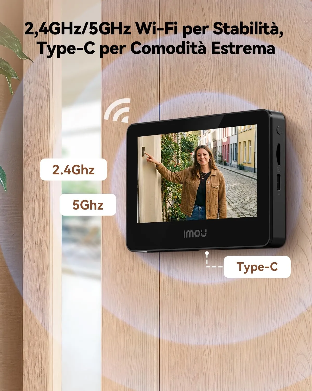 Imou VD1 Spioncino Digitale WiFi 3K con Schermo a Colori da 4,3", 2.4/5 GHz - immagine 4