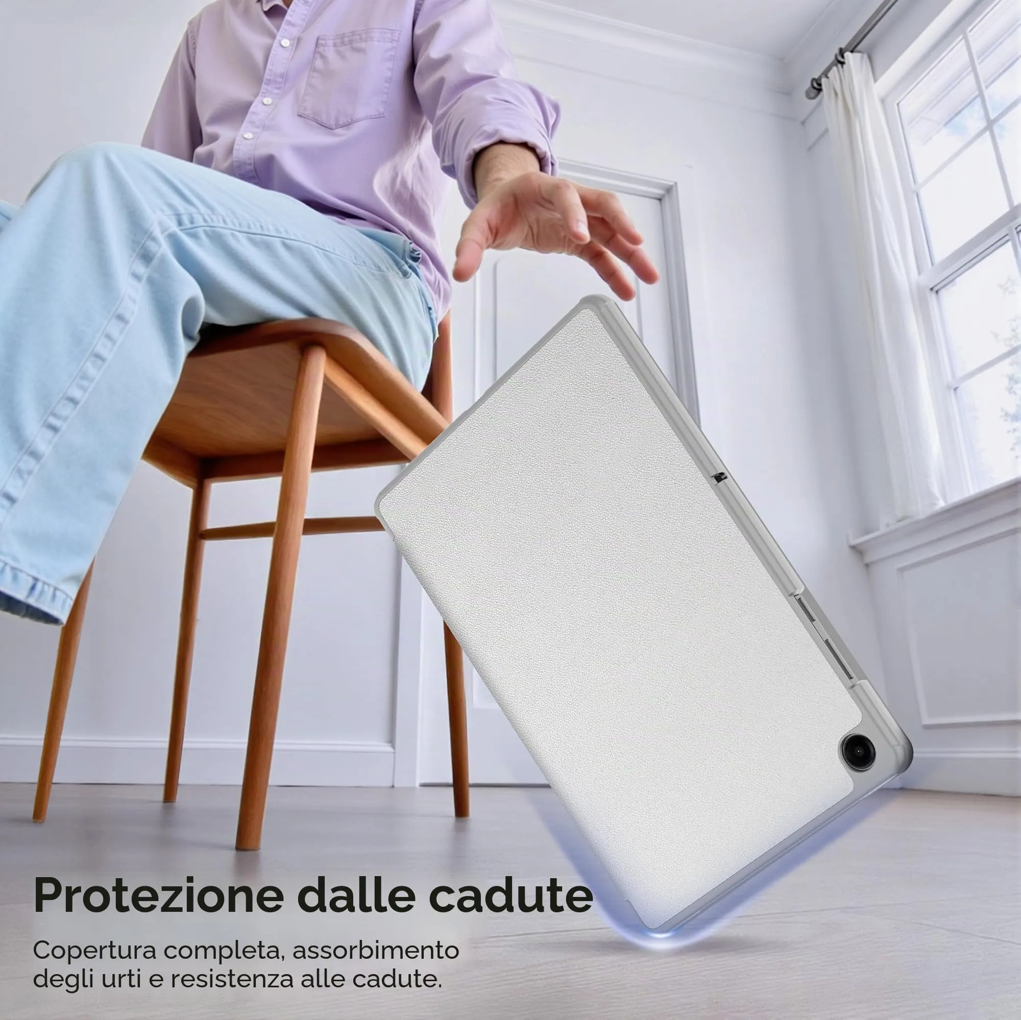 EasyAcc Custodia per Samsung Galaxy Tab A11+ Plus 11 pollici (2025) SM-X236B/SM-X230 - Grigio Chiaro - immagine 4
