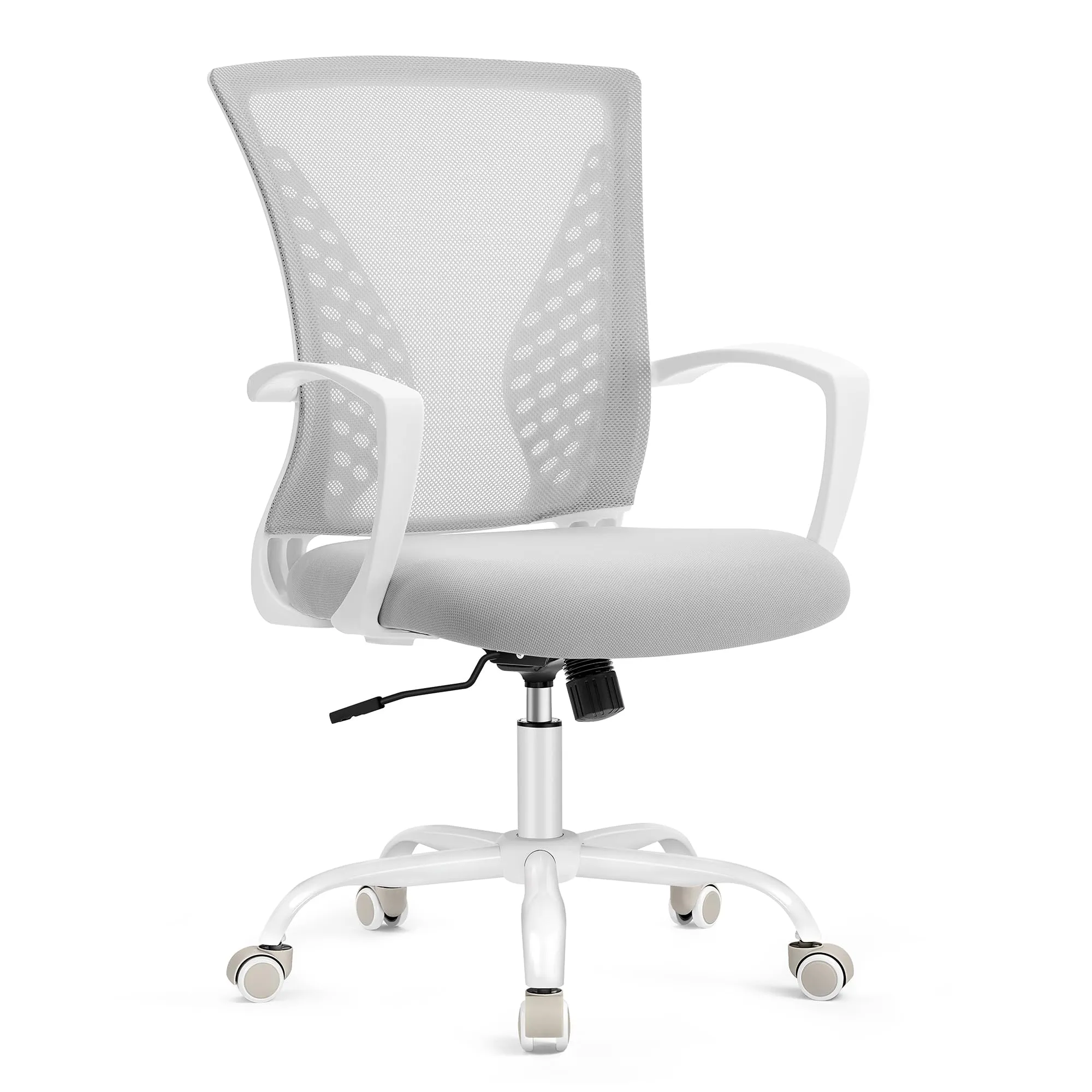 SONGMICS Sedia da Ufficio Ergonomica in Rete, Regolabile in Altezza, Grigio Tortora OBN022GD01 - immagine 1
