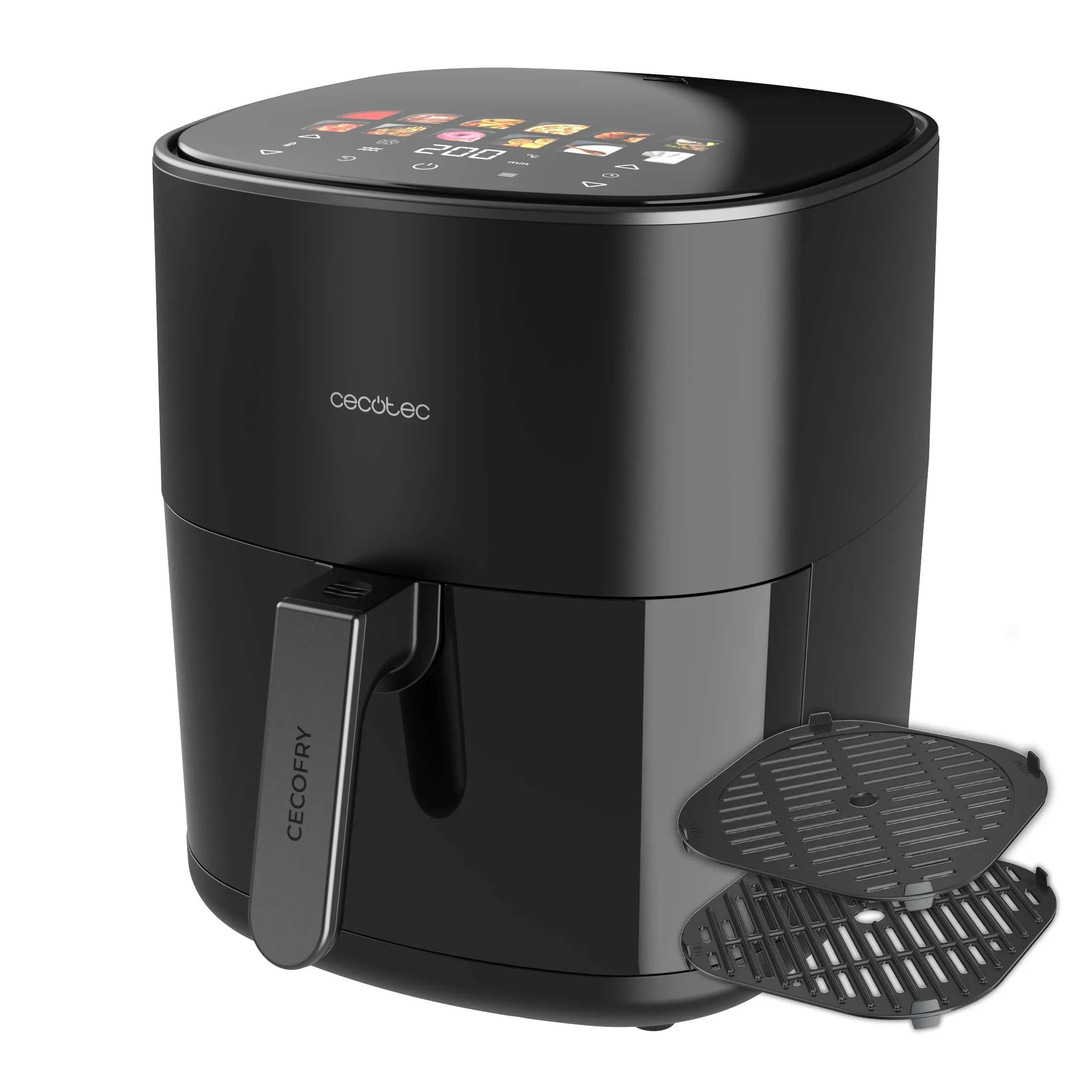 Cecotec Cecofry&Grill Duoheat 6500 Friggitrice ad Aria 6,5L, 3 in 1 Grill e Piastra per Pizza, 2200W - immagine 1