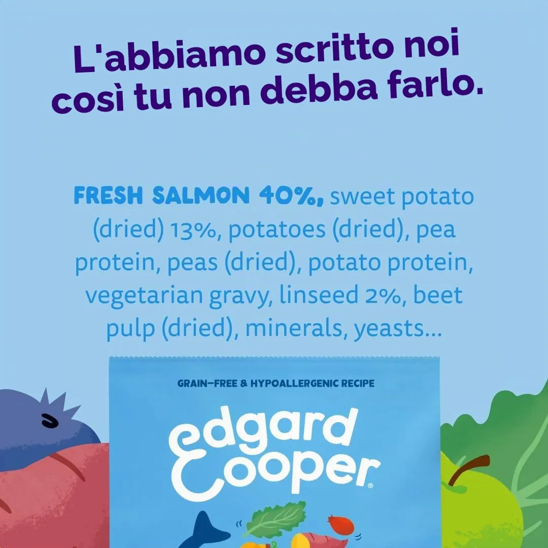 Edgard & Cooper Crocchette Cani Adulti Taglia Piccola Salmone Fresco Ipoallergenica con Zucca, Cavolo Riccio e Patata Dolce, 3kg - immagine 7
