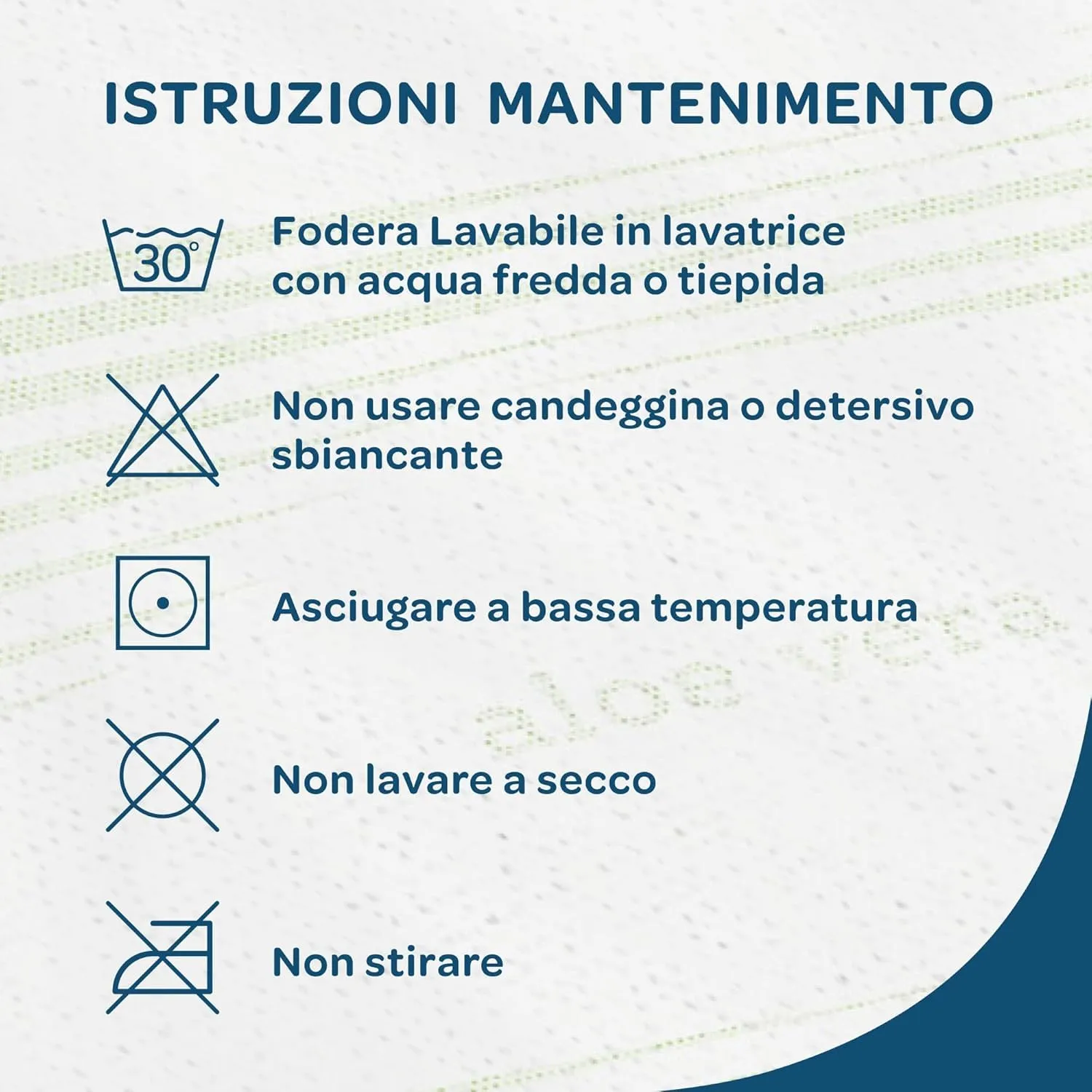Dolci Sogni Topper Singolo Memory Foam 80x200 cm, Spessore 5 cm, Aloe Vera, Sfoderabile, Made in Italy - immagine 8