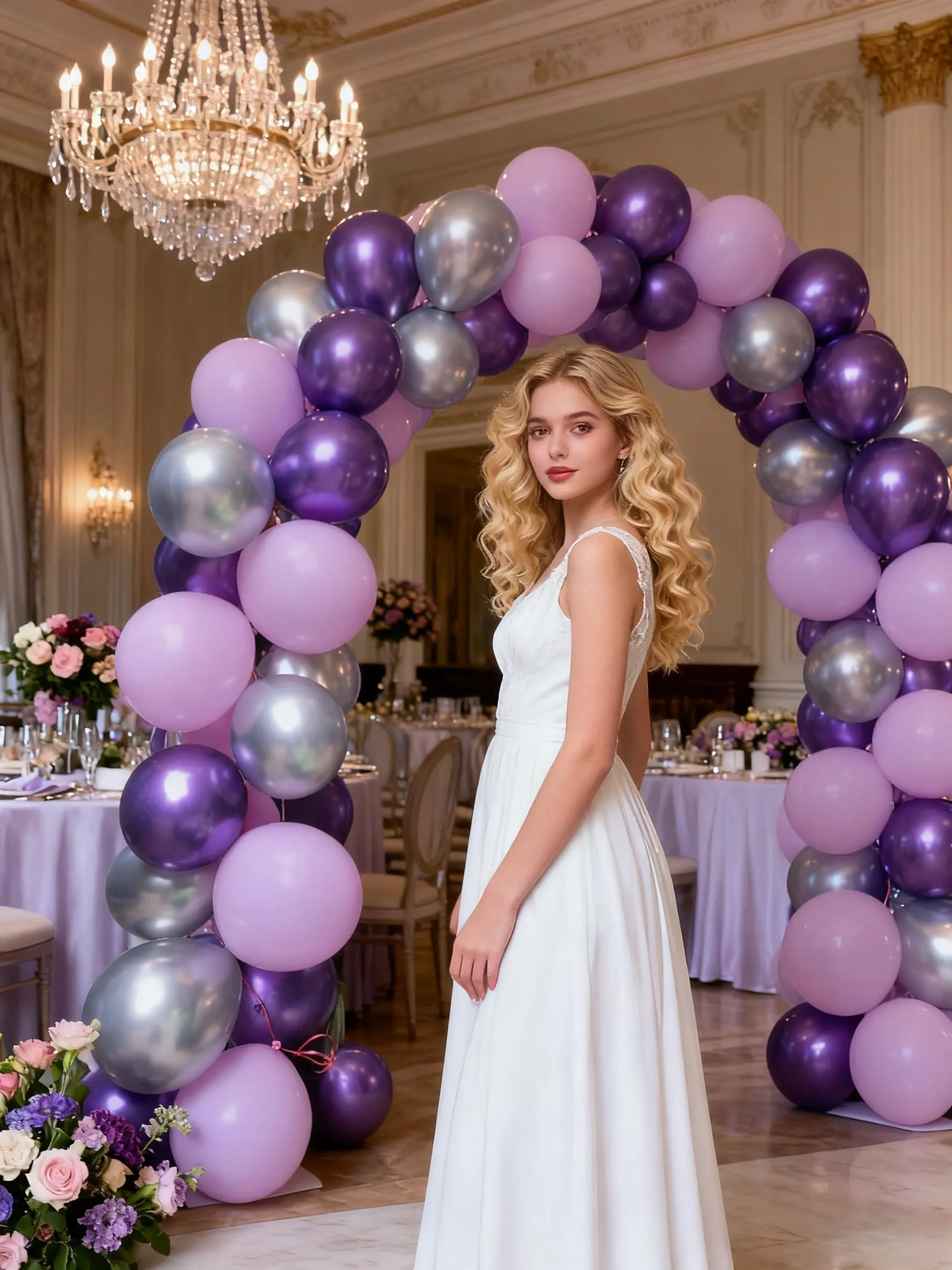 YEHNDA Palloncini Rosa, Lilla Metallizzato e Argento Metallizzato, Set da 60 pezzi da 30 cm - immagine 7